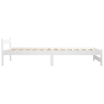furnicato Bett Massivholzbett Weiß Kiefer 100x200 cm