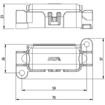 MTA Kfz-Sicherungshalter MTA MidiVAL Sicherungshalter Standard, 125 A, 32V, 1-polig, (1-St)