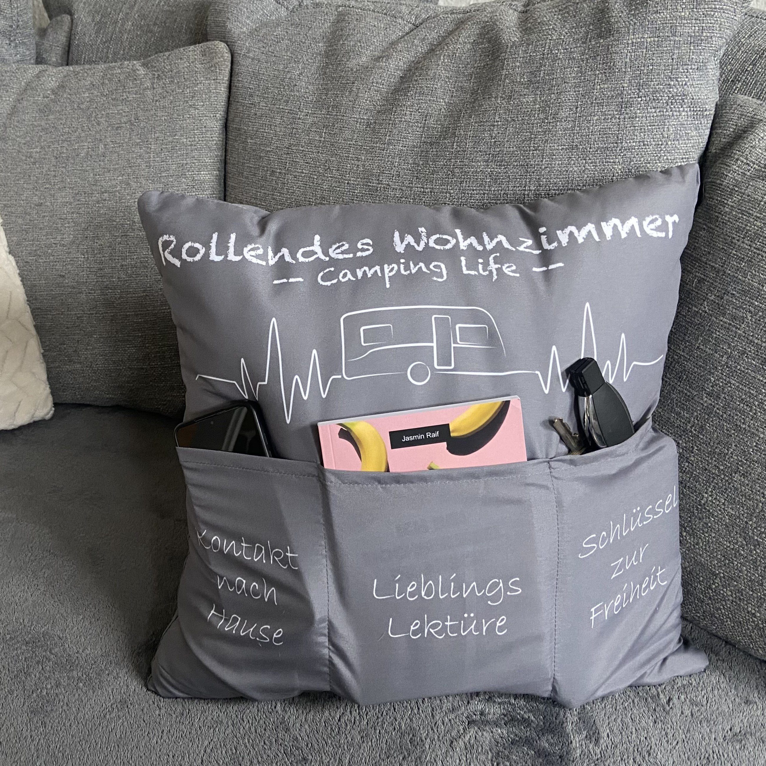 HERGO Creation Chillkissen Als Geschenkartikel - Für jeden bestimmt das passende Design dabei. (Komplettes Kissen mit Bezug und Innenfutter, 3 Taschen für die individuelle Befüllung), Vatertag, Muttertag, Geburtstag, Weihnachten