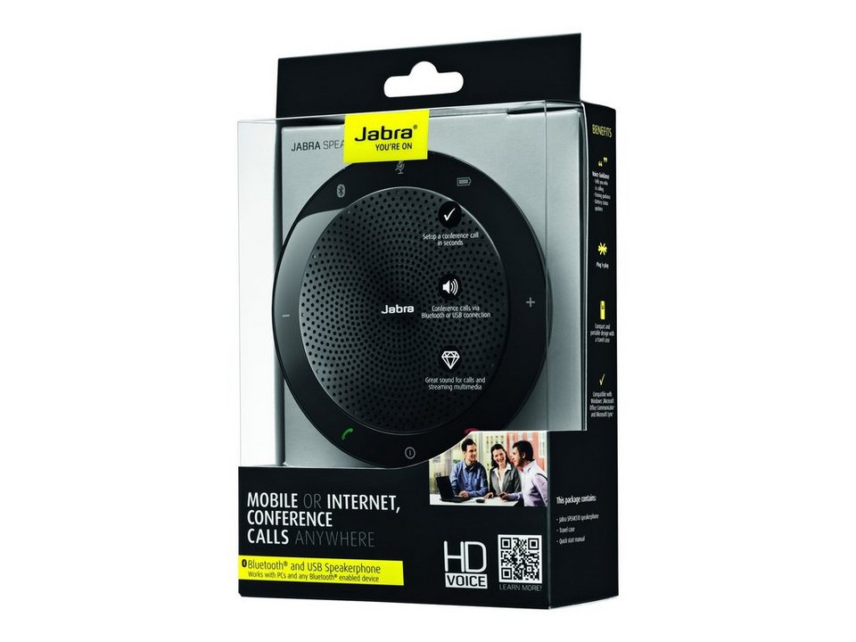Jabra Jabra SPEAK 510+ MS, Lautsprecher Lautsprecher, Produktart:  VoIP-Freisprechtelefon für Tisch - Bluetooth - kabellos - USB