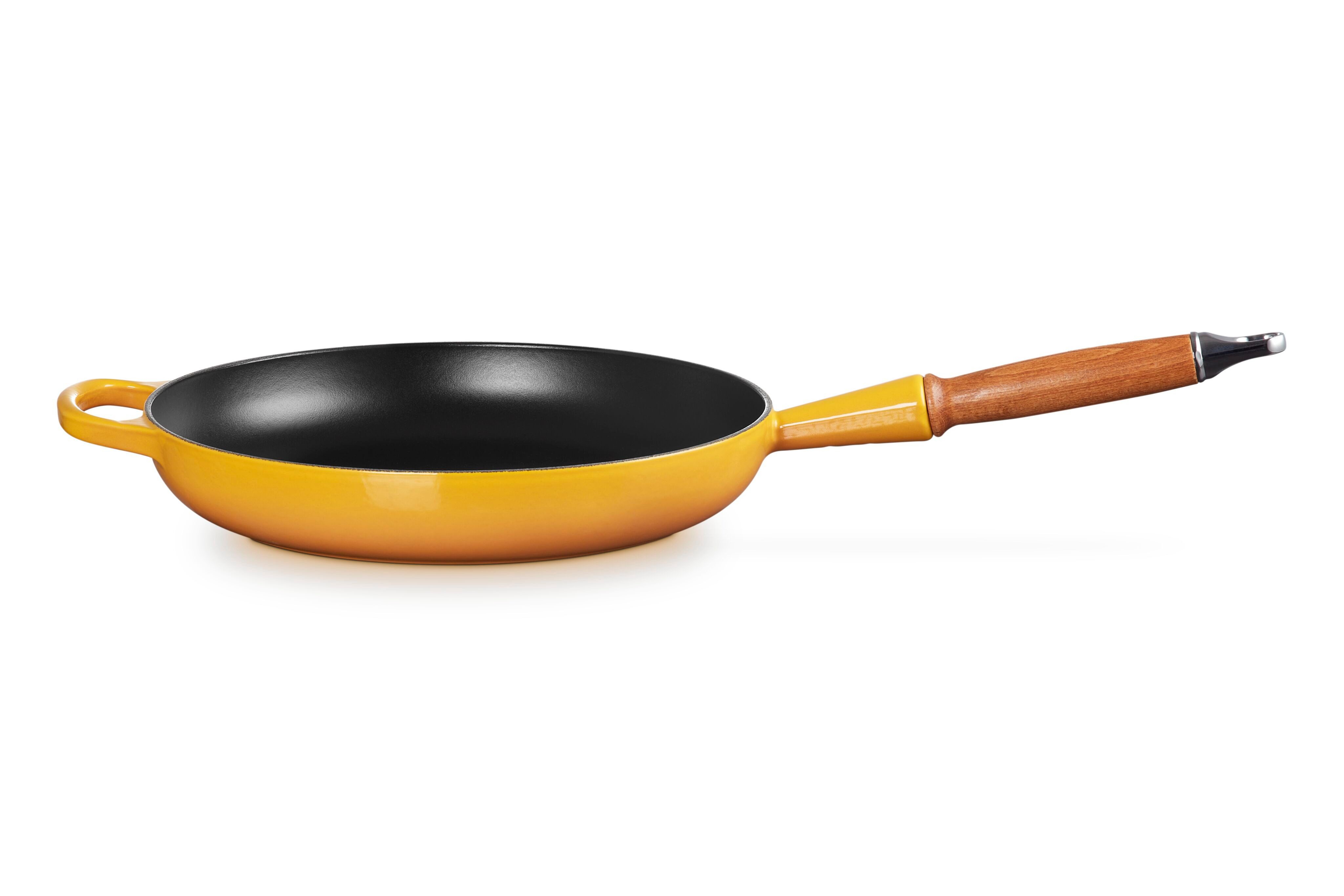 LE CREUSET Bratpfanne Signature Gusseisen mit Holzgriff
