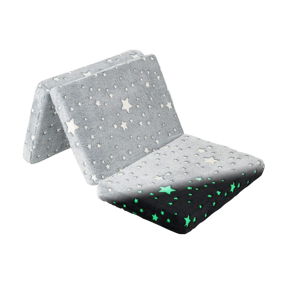 Klappmatratze, KOMFOTTEU, 6 cm hoch, Babymatratze mit Griffen & Tragetasche, 60x120 cm