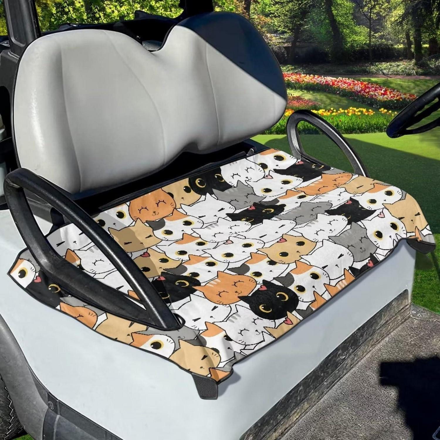 LuxusKollektion Autositzbezug Golfwagen Sitzbezug "Happy Cats" Muster