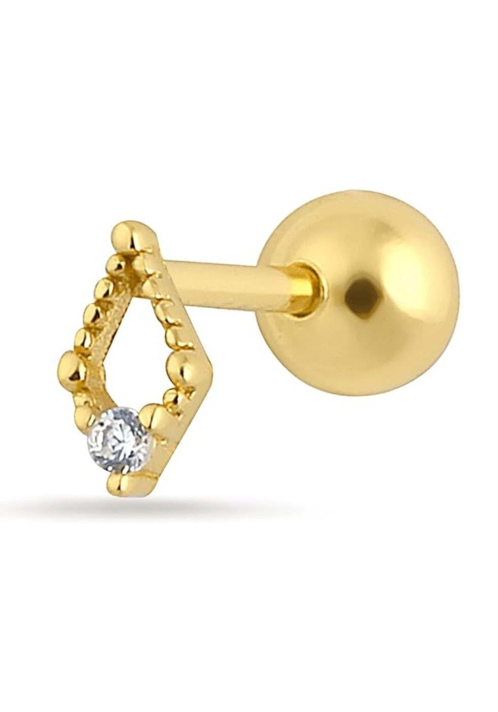 Einzelstück Single-Ohrstecker Ohrpiercing Piercing Alamea 925 Sterling Silb günstig online kaufen