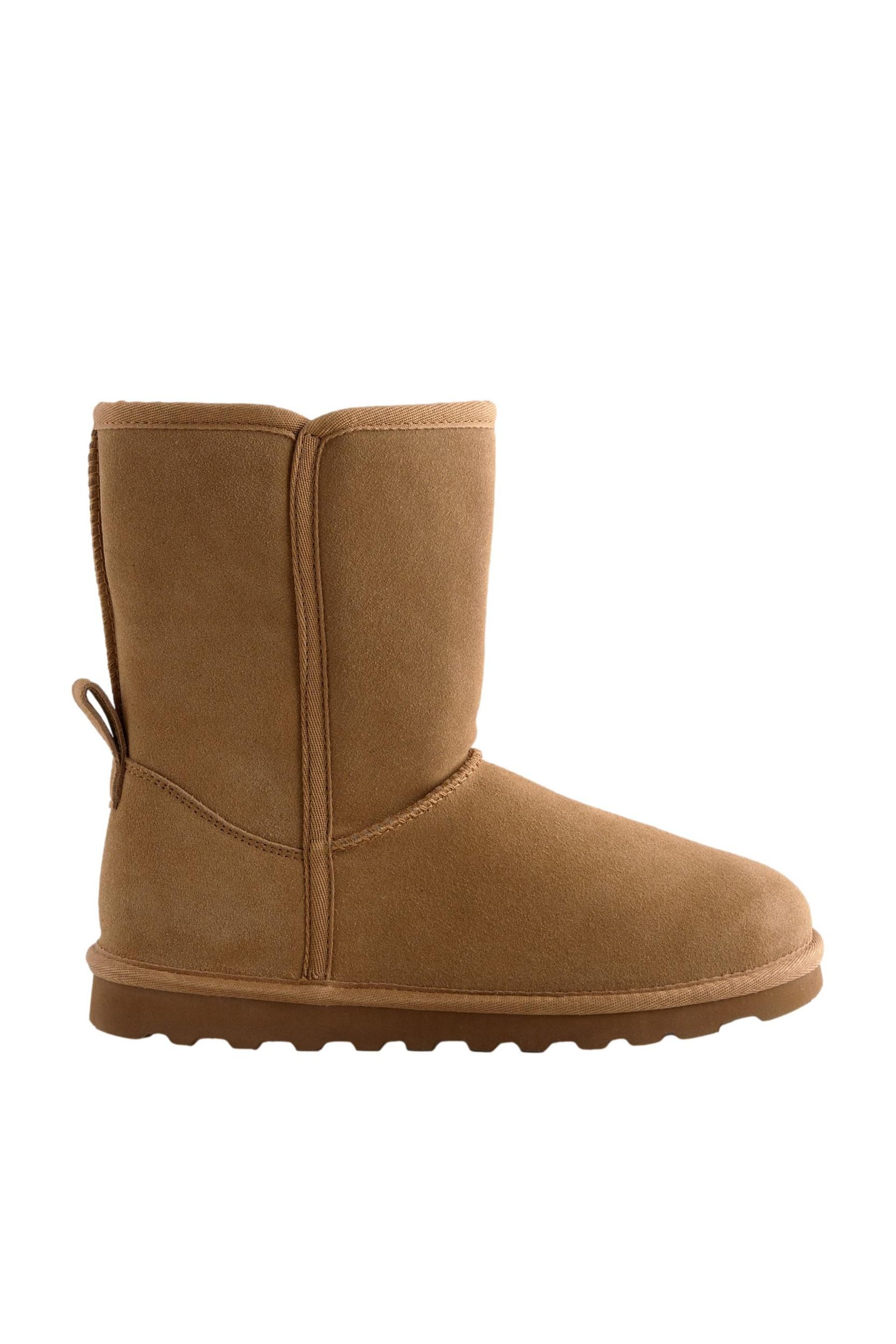 Mittelhoher Stiefel mit Futter aus Kunstfell Stiefel