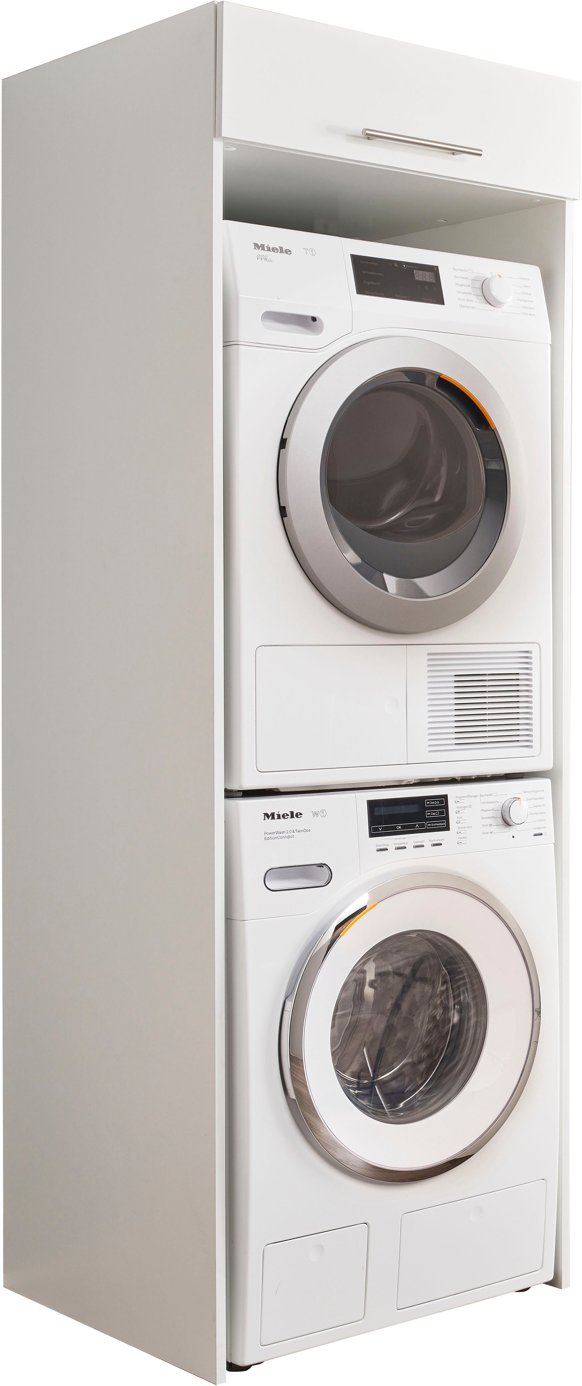 Laundreezy Waschmaschinenumbauschrank LAUNDREEZY LDL Breite 67,5 cm weiß | weiß | Waschmaschinenumbauschränke