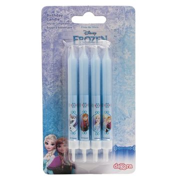 deKora Geburtstagskerze, Geburtstagskerzen mit Disney Frozen Motiv, 8 Kerzen, 9cm, Tortendeko
