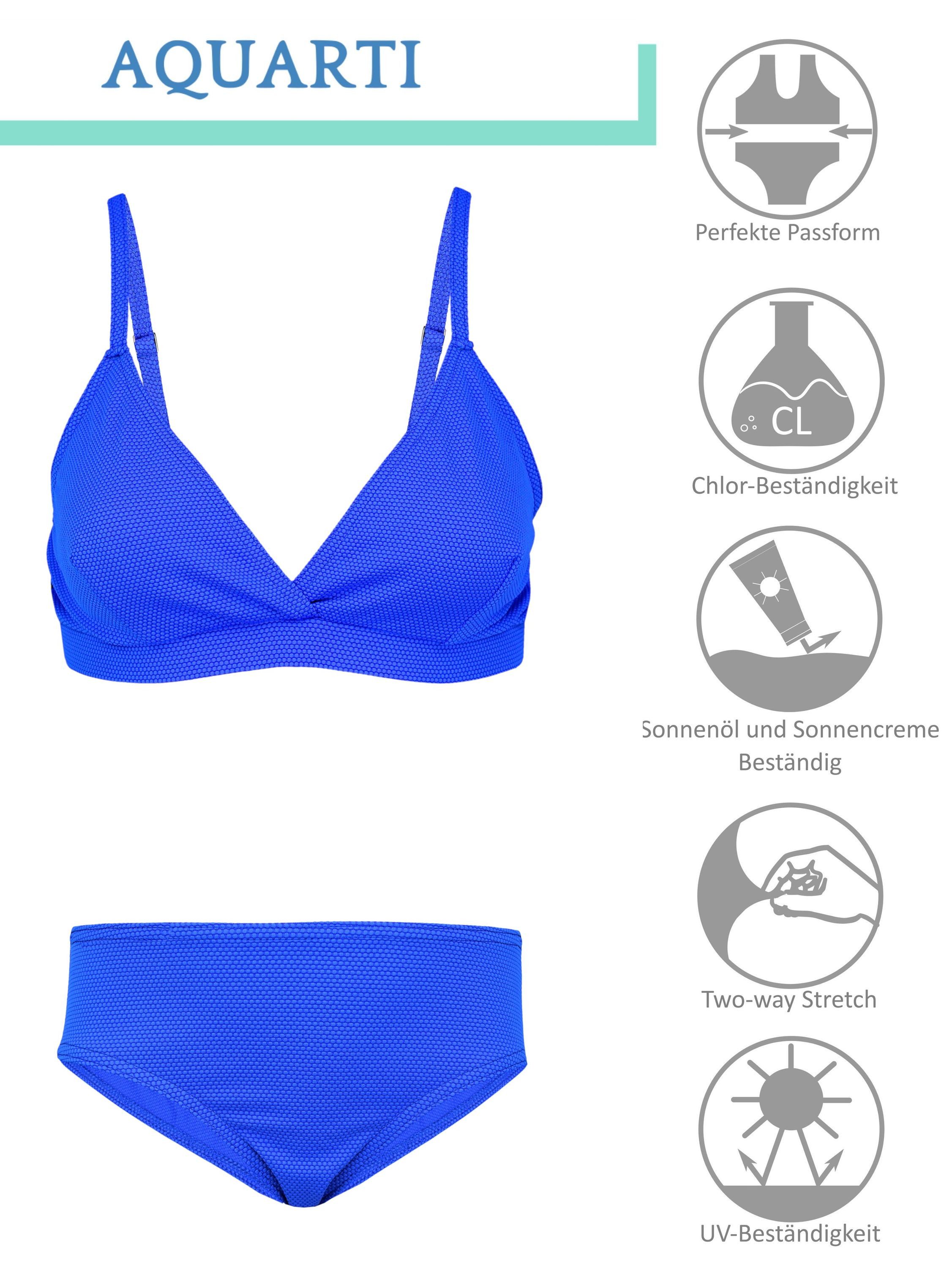 Aquarti Bustier-Bikini Aquarti Mädchen Bikini Set Bustier Bikinislip Zweiteiliger Badeanzug