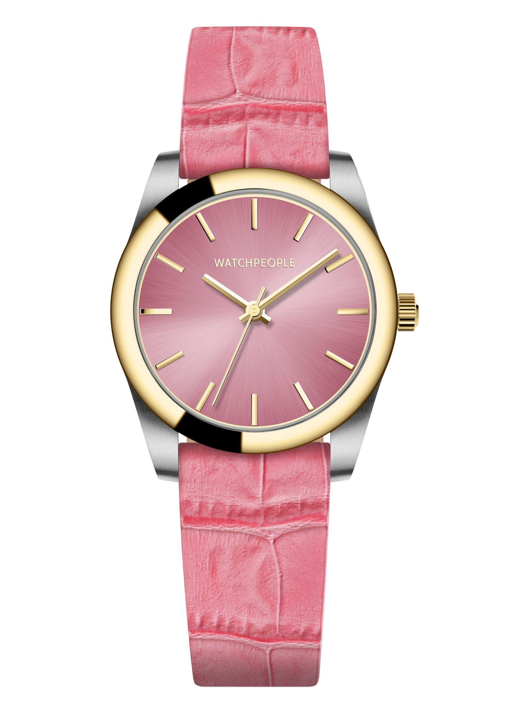 Watchpeople Quarzuhr BS Audrey WP BSL016-02, flach, schlicht, bunt