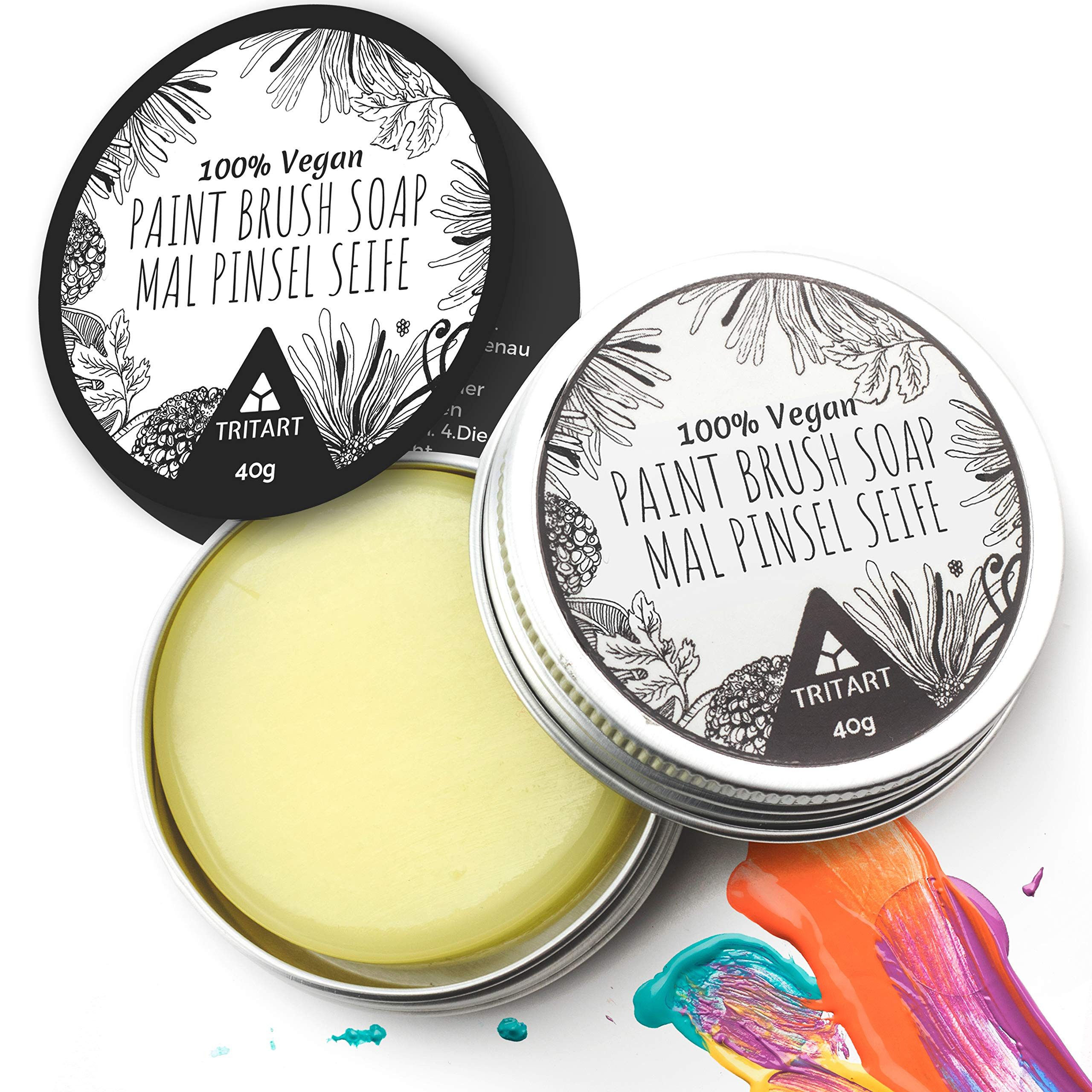 Tritart Tritart Pinselseife 40 g vegan für Acryl und Aquarell Pinselseife