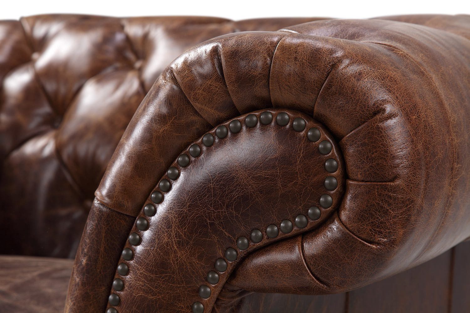 JVmoebel Chesterfield-Sessel Vollleder Chesterfield Sessel im Antik Stil mit klassischem Charme (Sessel Chesterfield Napoli), Made in Europa