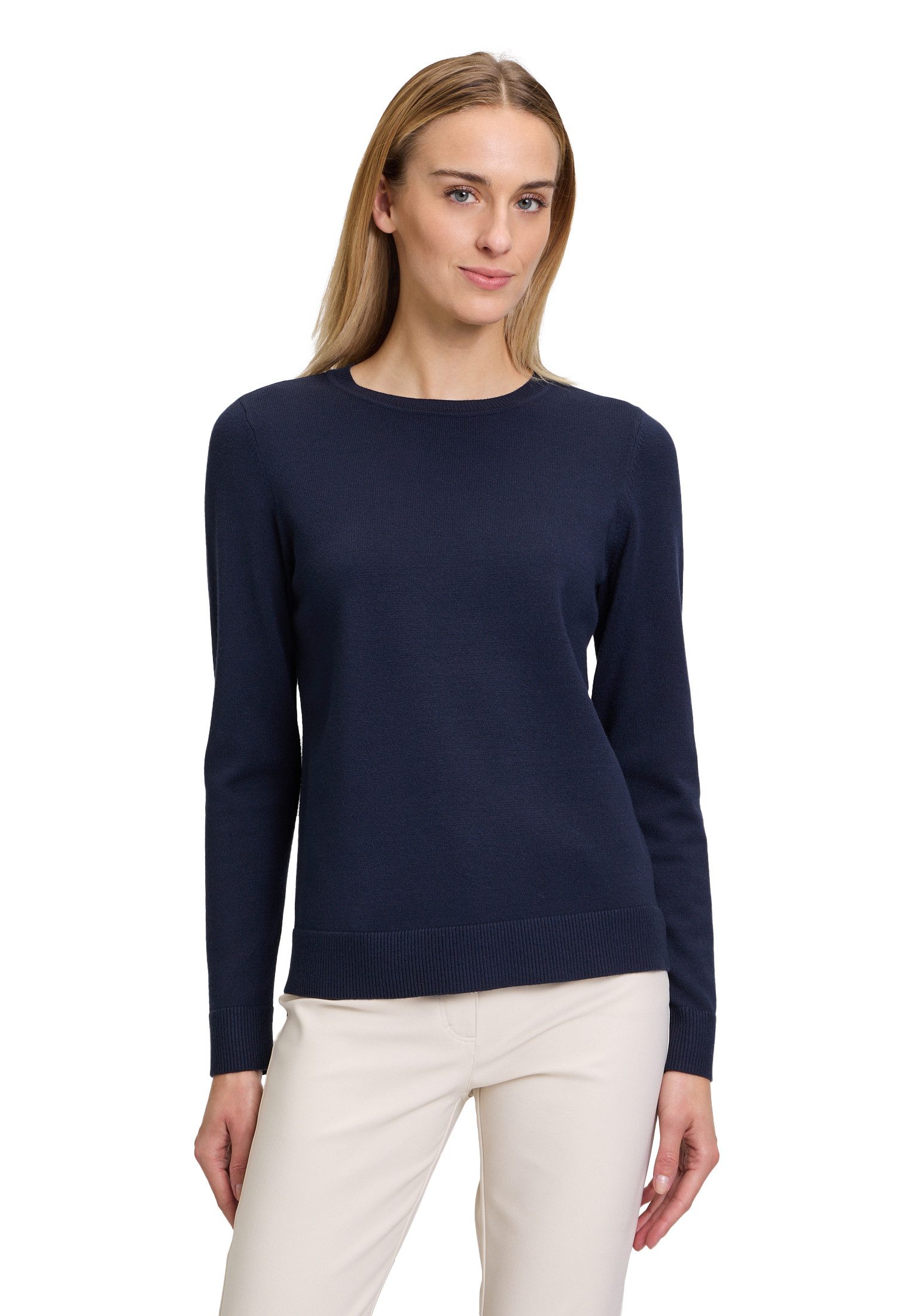 Strickpullover Betty Barclay Basic-Strickpullover mit Rundhalsausschnitt