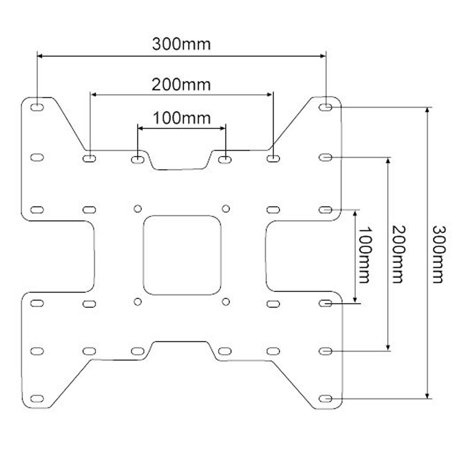 Drall Instruments AD3B TV-Wandhalterung, (1-tlg., 300x300 für Erweiterung max. Wandhalter, TV-Wandhalterung) VESA-Adapter