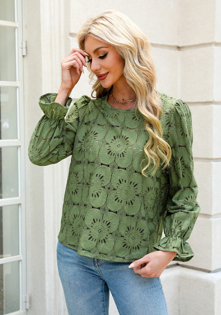 Cupshe Blusentop Romantisches Strick Top aus Spitze