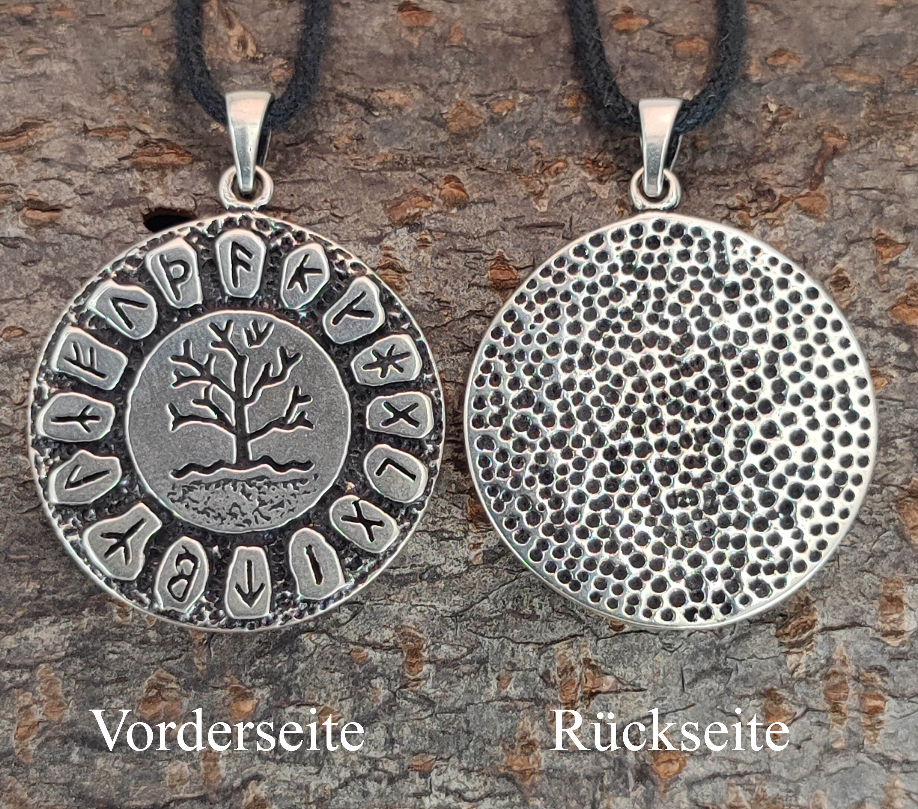 Kiss of Leather Weltesche Silber Yggdrasil 925 Lebensbaum Kettenanhänger Anhänger Weltenbaum