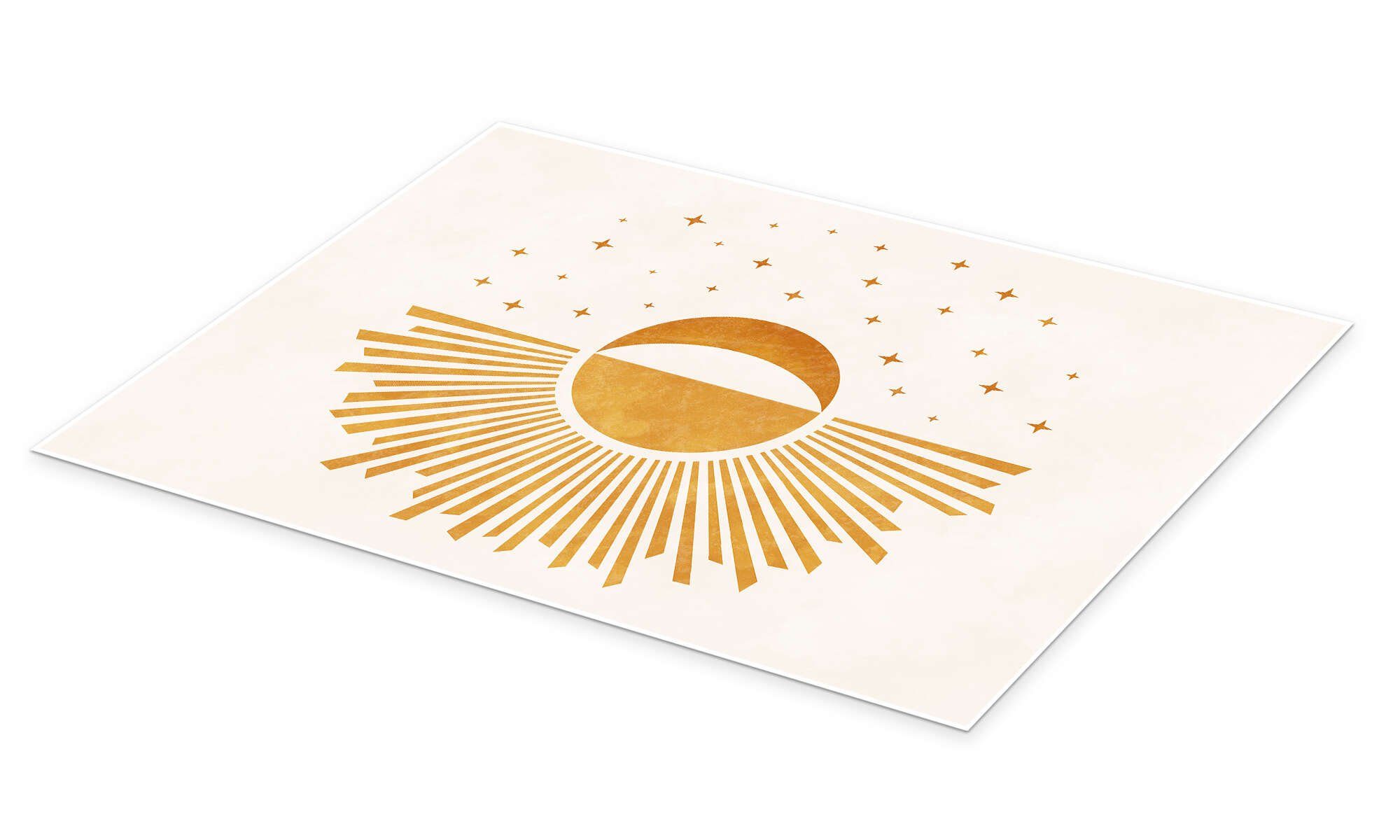 Posterlounge Wandbild Boho Sonne und Mond - Tag und Nacht, TAlex, erhältlich als Poster, Leinwandbild, Wandsticker oder Acrylglasbild