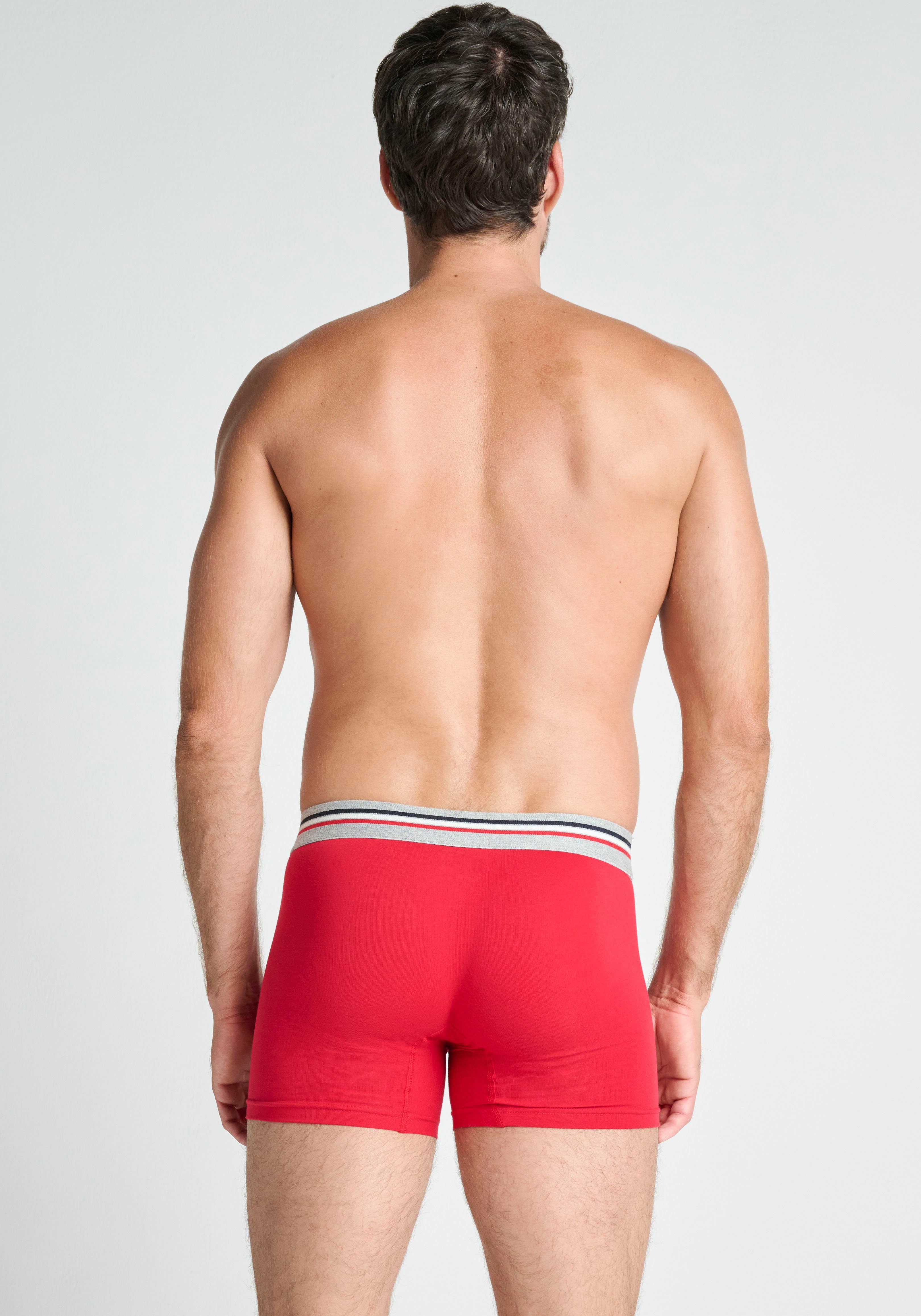 Jockey Trunk Cotton Stretch (3er Pack) Mittlere Bundhöhe, längeres Bein, Logobund