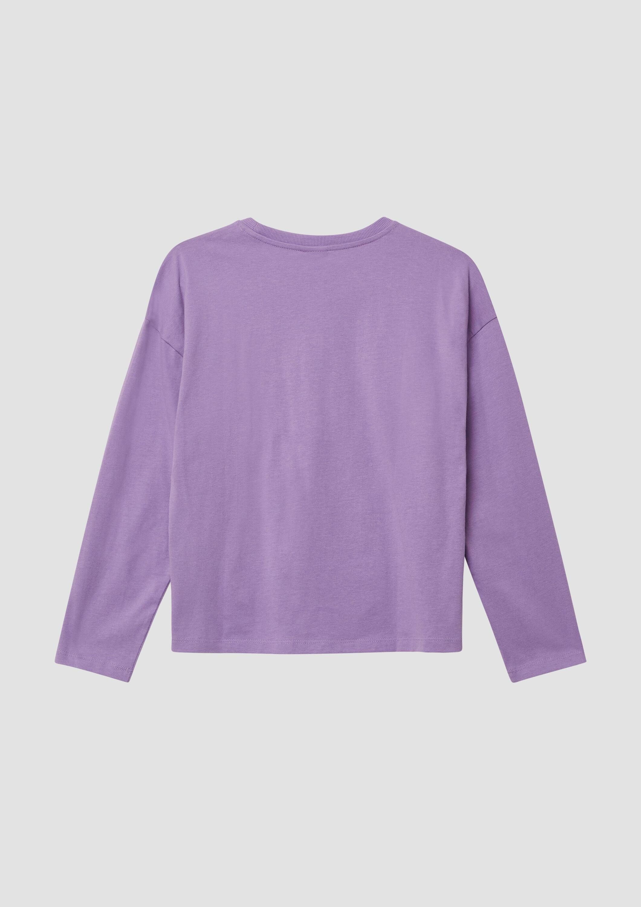 s.Oliver Langarmshirt T-Shirt Oversize Longsleeve mit Frontprint – Bild 2 von 4