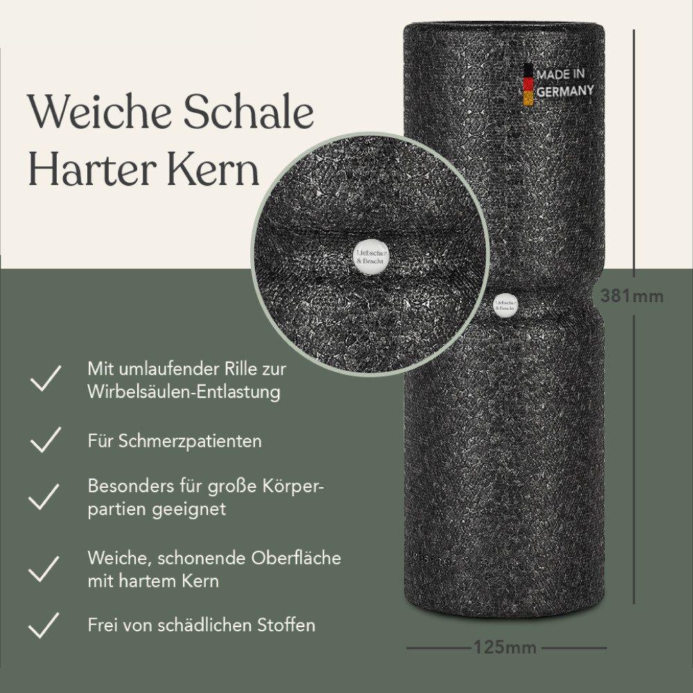 Liebscher & Bracht Massagerolle Liebscher & Bracht Original MAXI-Rolle (1-tlg., Faszienrolle mit Umlaufrille), Massagerolle 38 cm Made in Germany