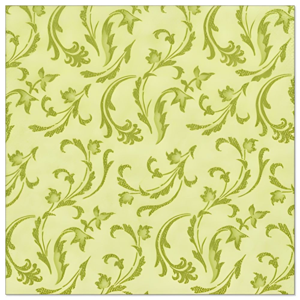 PAPSTAR Papierserviette 50 x ROYAL Collection 1/4-Falz 40 cm x 40 cm olivgrün Damascato