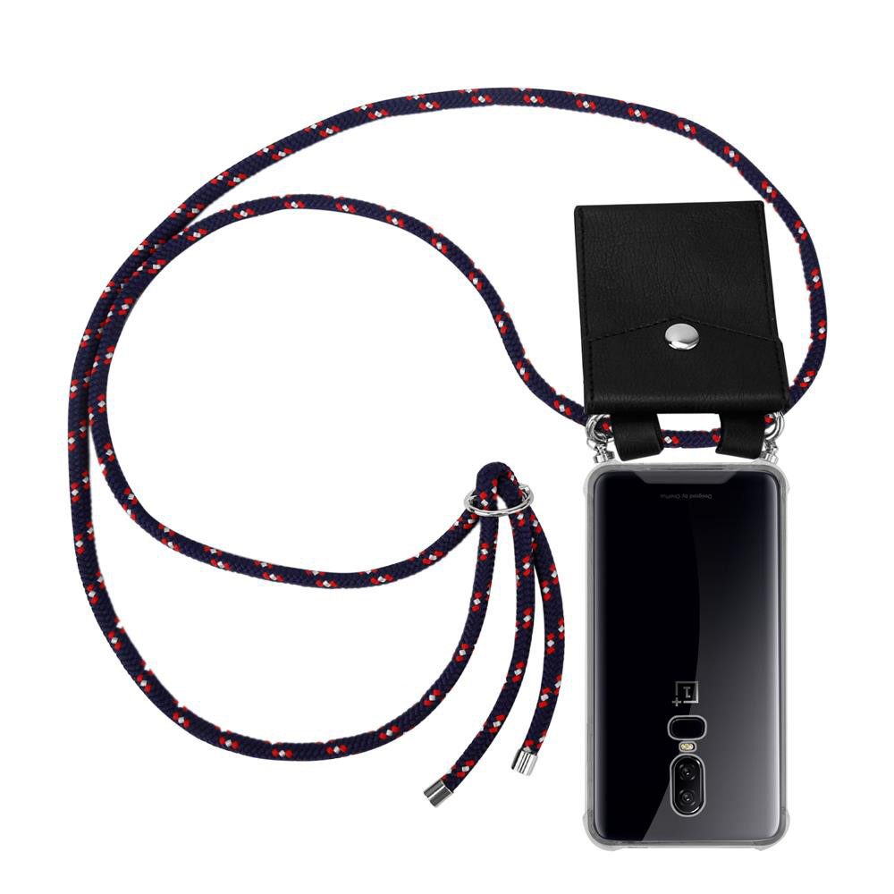 Cadorabo Handyhülle für OnePlus 6 Kette OnePlus 6, Flexible TPU Silikon Handy Schutzhülle - Hülle - mit Handykette