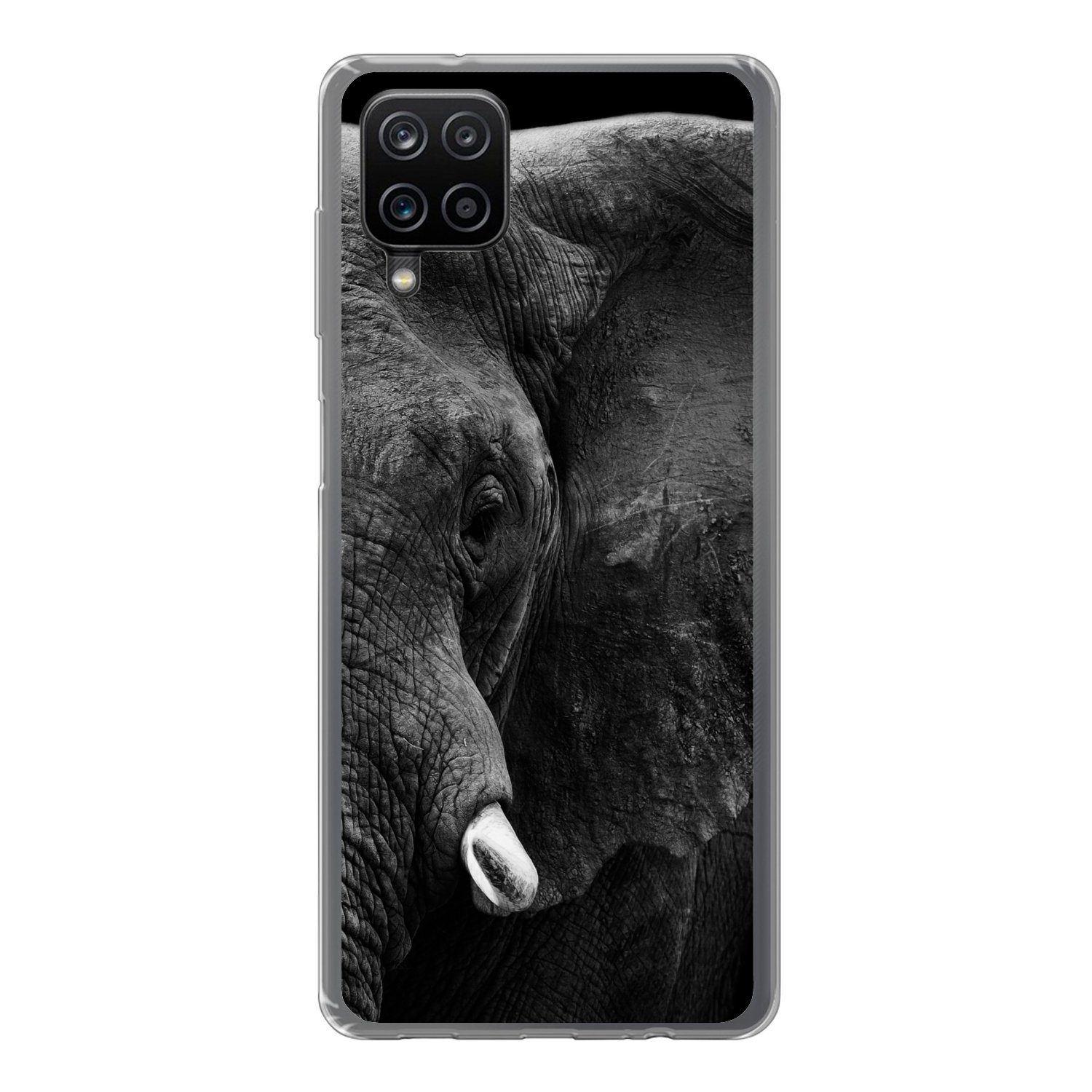 Handyhülle Tiere - Elefant - Wild - Schwarz - Weiß