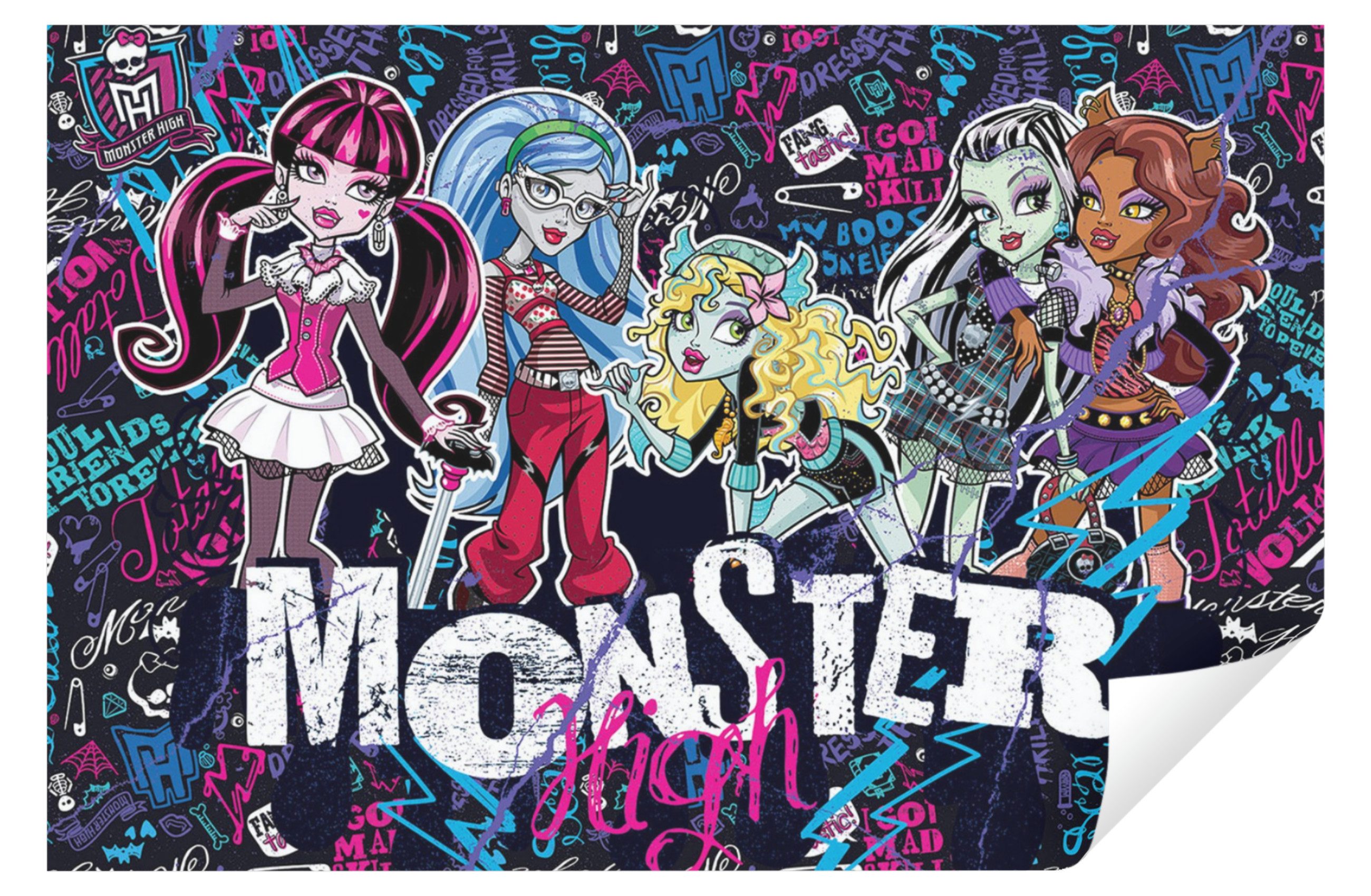 Wallarena Fototapete Kinderzimmer Mädchen Monster Puppen Tapete Vliestapete günstig online kaufen