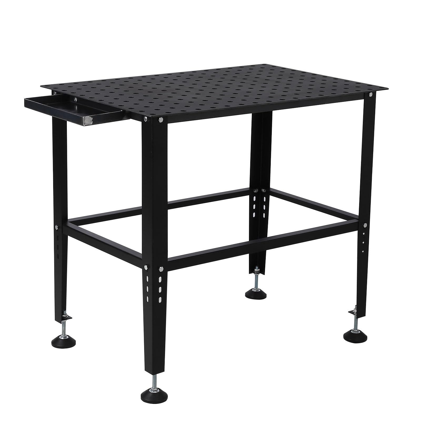 GarveeMore Schweißtisch Stahlschweißtisch 36x24 Zoll 1500lbs Last Heavy Duty Arbeitsbank Tisch