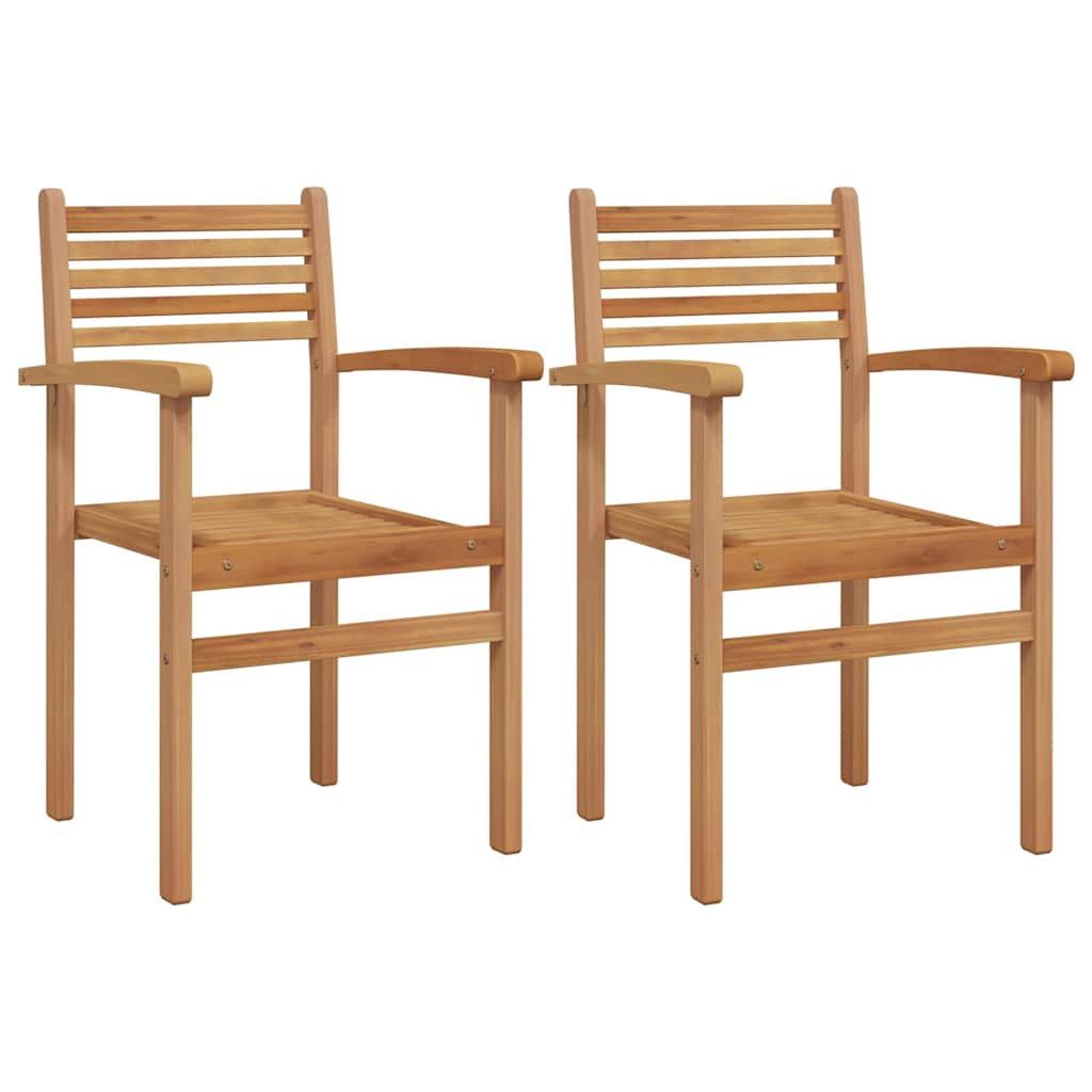 vidaXL Gartenstuhl Garten Стільці 2 pcs Braun 55.5 x 55.5 x 90 cm (2 St)