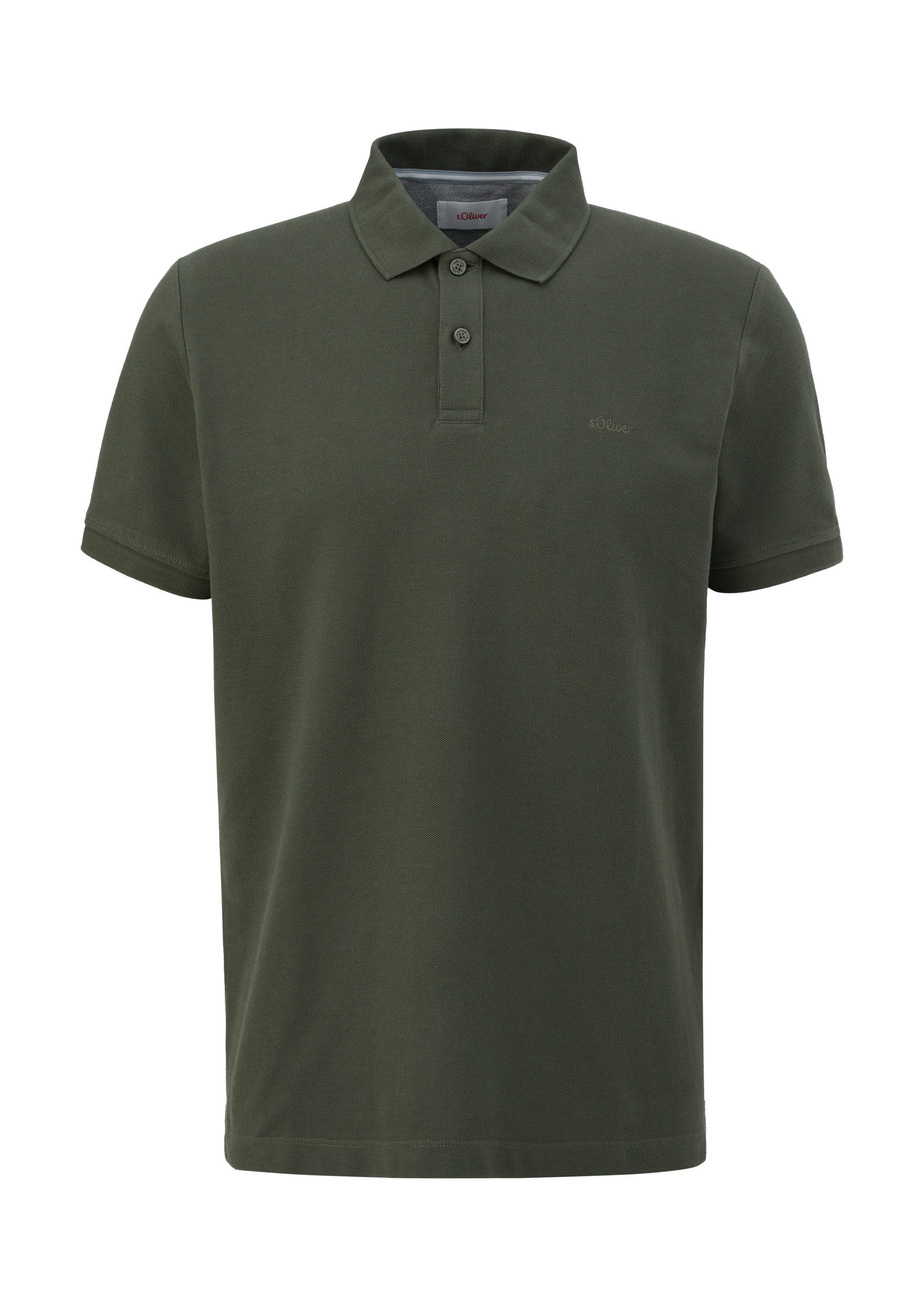 s.Oliver Kurzarmshirt Polo-Shirt Poloshirt aus Baumwollpiqué günstig online kaufen