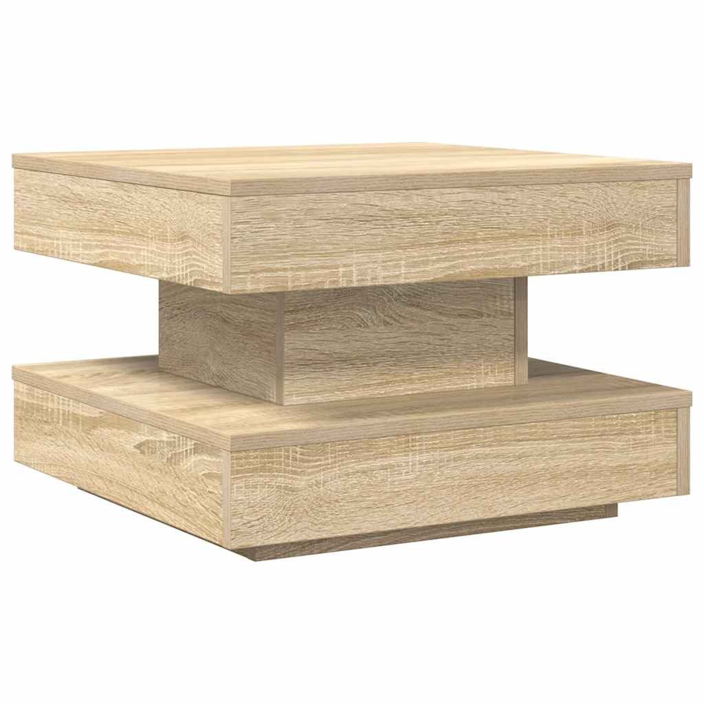 vidaXL Couchtisch Couchtisch 360-Grad Drehbar Sonoma-Eiche günstig online kaufen