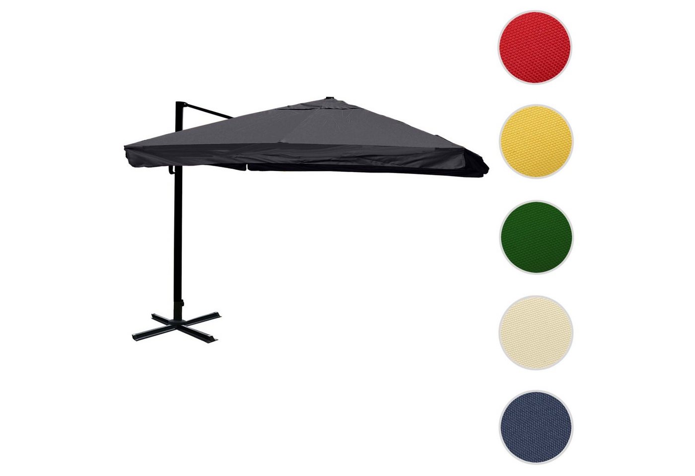 Thumbnail - MCW Ampelschirm MCW-A96-6, LxB: 300x400 cm, 5-facher Höhen-/ Neigungswinkelverstellung, Windwiderstandsklasse 2
