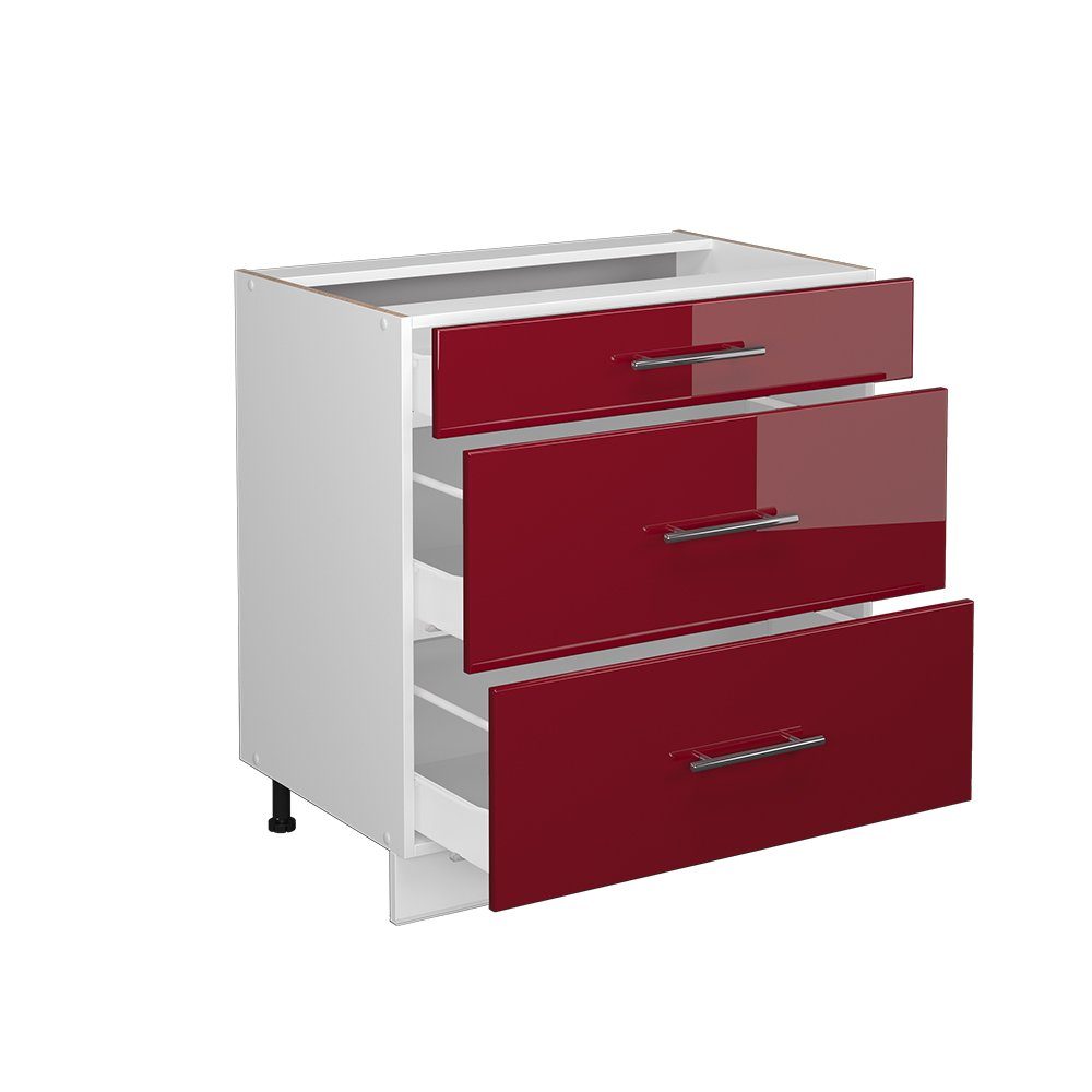 Vicco Midischrank Fame-Line Bordeaux HG/Weiß 80x81.6cm günstig online kaufen