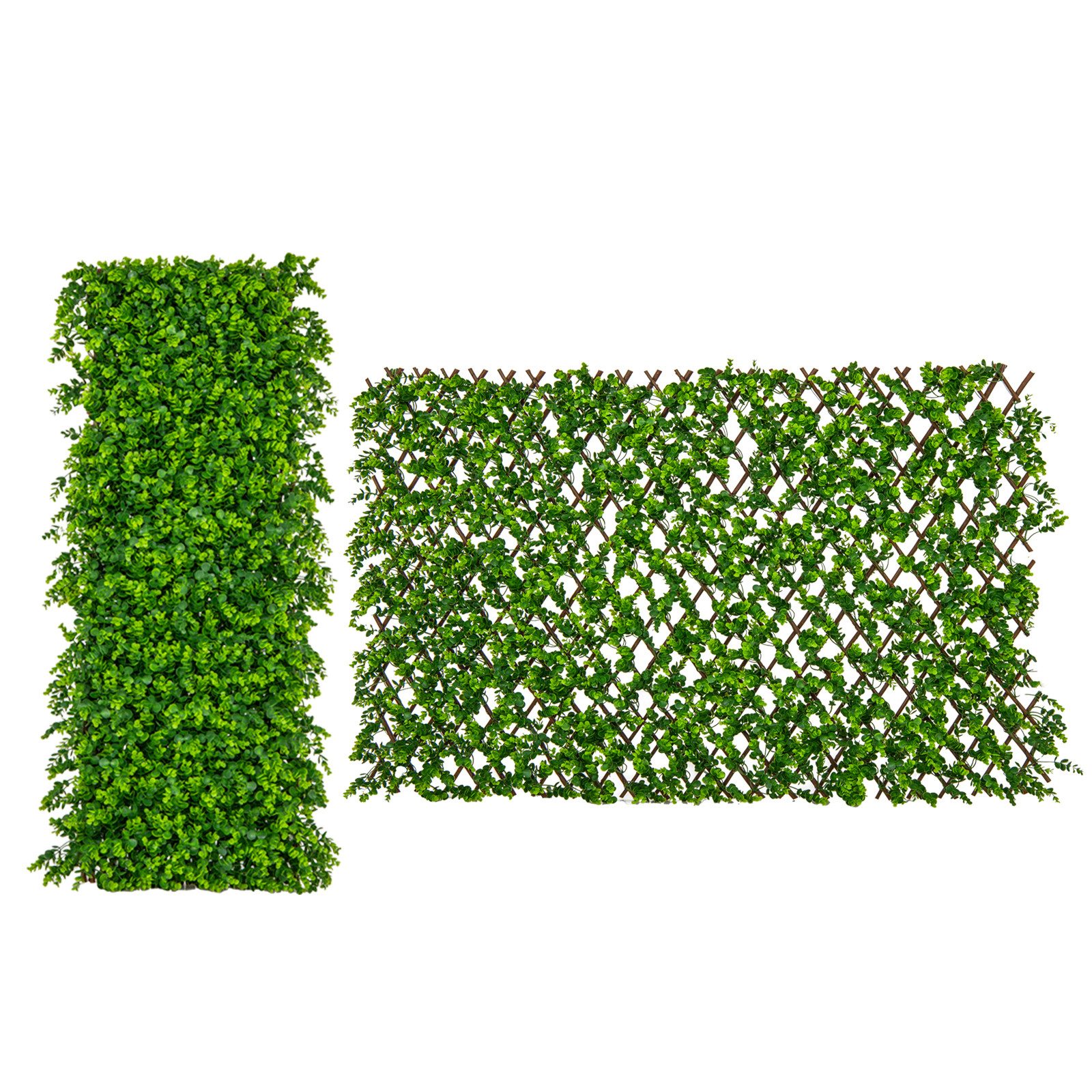 Kunstpflanze Eukalyptus-Blättern, KOMFOTTEU, Pflanzenwand Windschutz Sichtschutzhecke