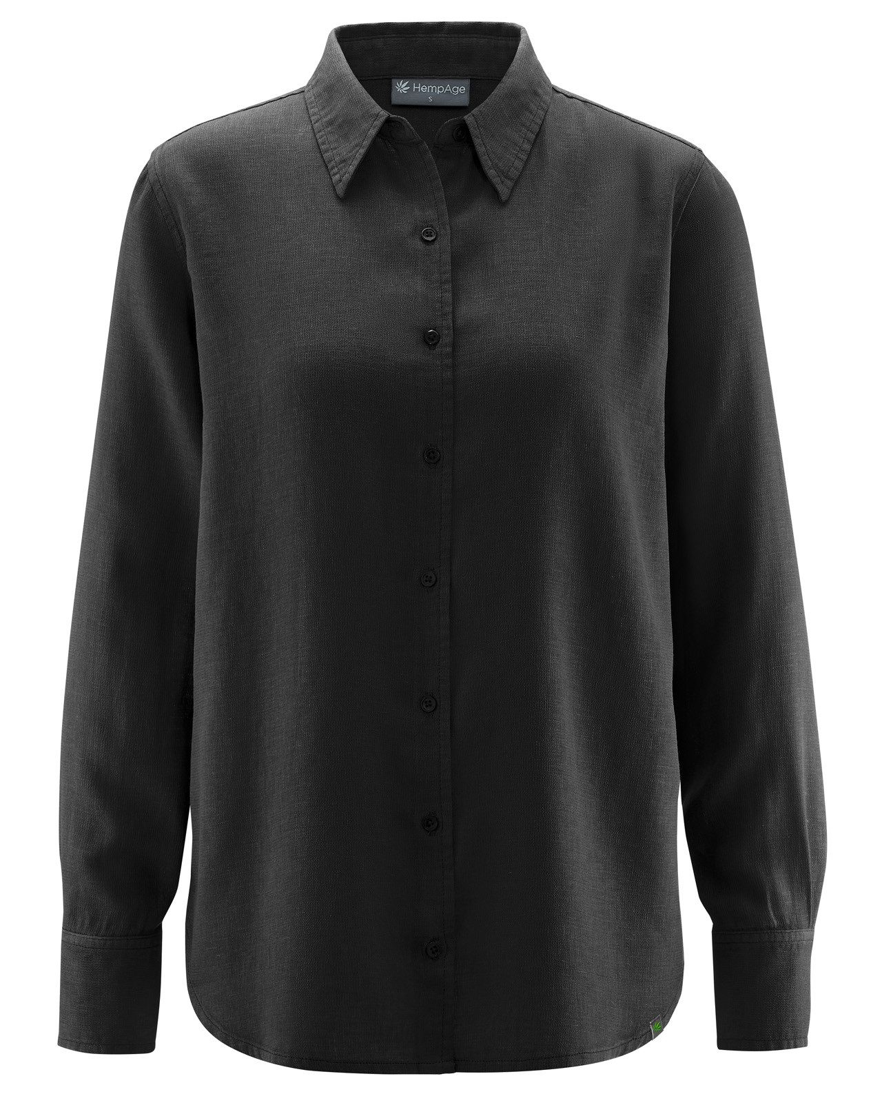 Langarmbluse Elegante Bluse Hanf/Biobaumwolle Casual fit