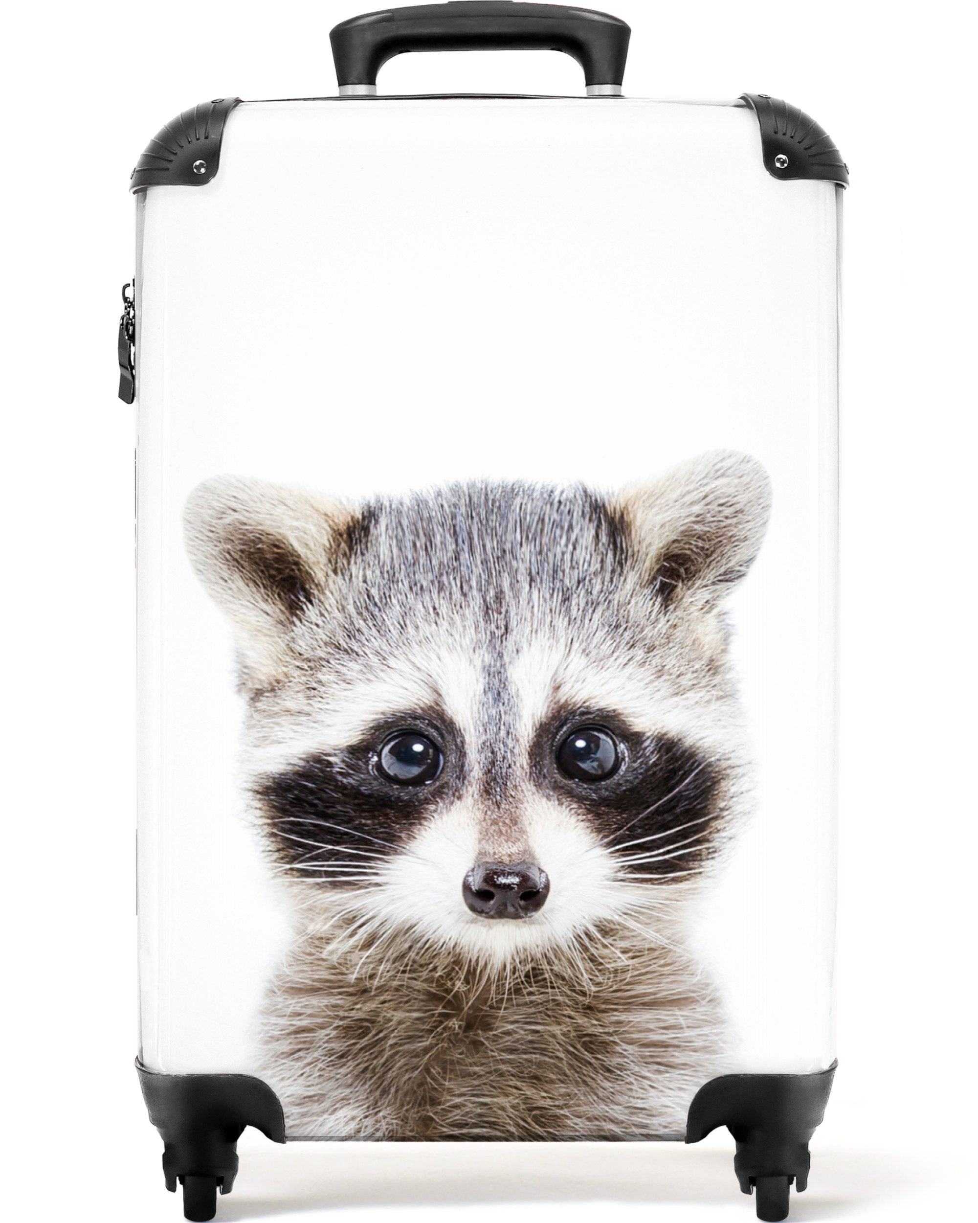 NoBoringSuitcases.com© Hartschalen-Trolley Waschbär - Tiere - günstig online kaufen