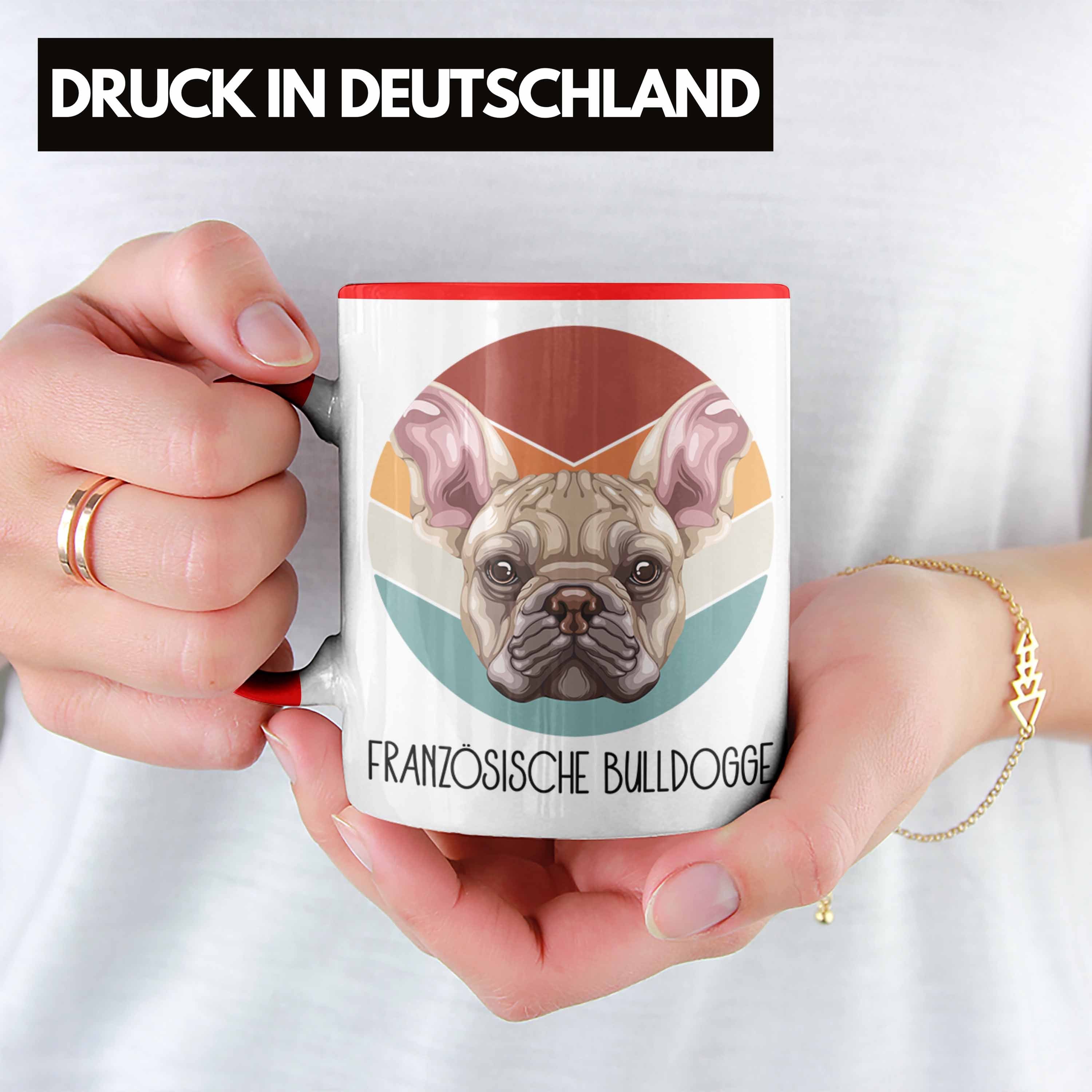 Geschen Lustiger Besitzer Französische Spruch Rot Trendation Tasse Tasse Geschenk Bulldogge