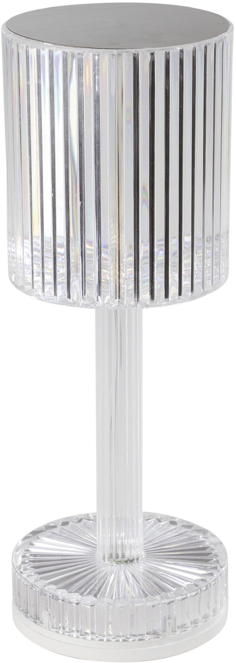 EGLO Tischleuchte LUCIGNANO Tischlampe - Kunststoff - LED - 0,6W - IP20, Dimmfunktion, Farbwechsel, RGB, USB-Anschluss mit Ladefunktion, mehrere Helligkeitsstufen, LED fest integriert, RGB, Nachttischlampe, Schreibtischleuchte, Leselampe, H23,5 x Ø8,5 cm