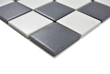 Mosani Mosaikfliesen Keramik Mosaik Fliese Mosaik RUTSCHEMMEND RUTSCHSICHER schwarz weiß