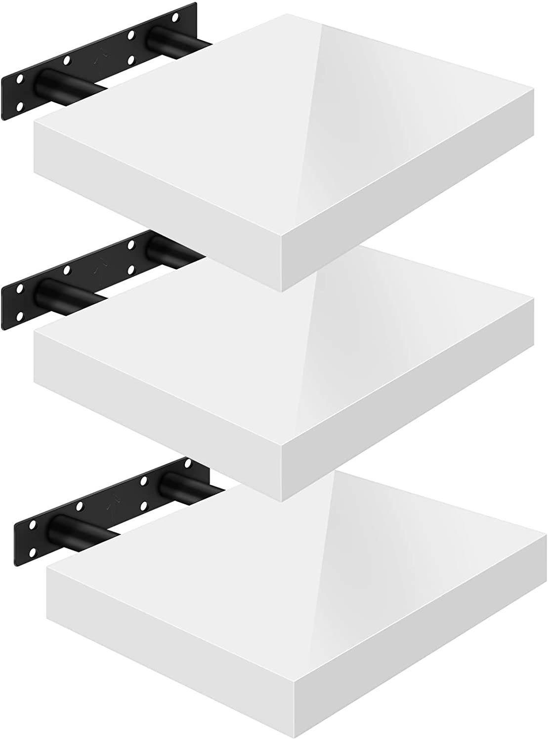 Woltu Wandregal, 3-tlg., Wandboard freischwebend Schweberegal Holz Board