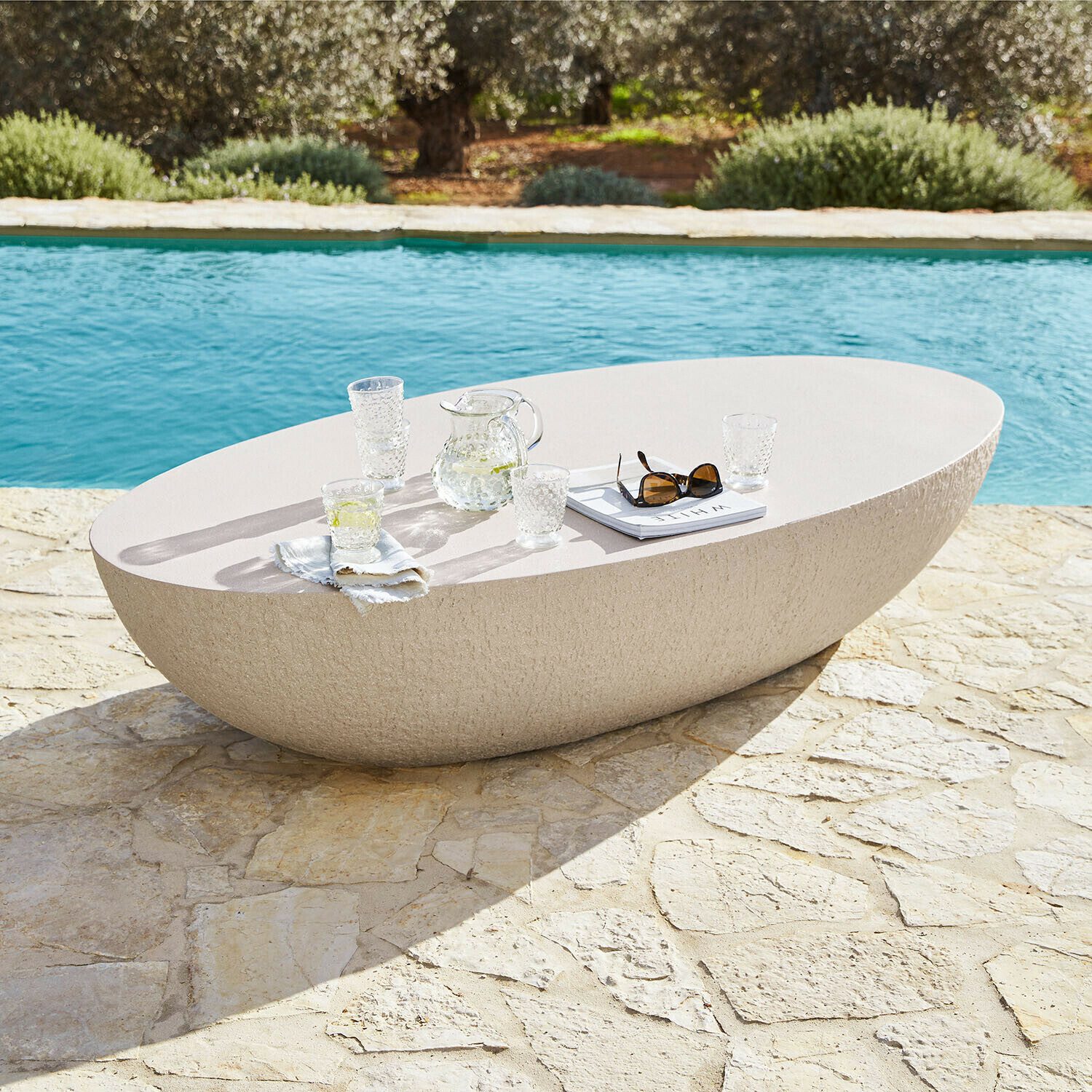 Mirabeau Gartentisch Couchtisch Maraveda weiß