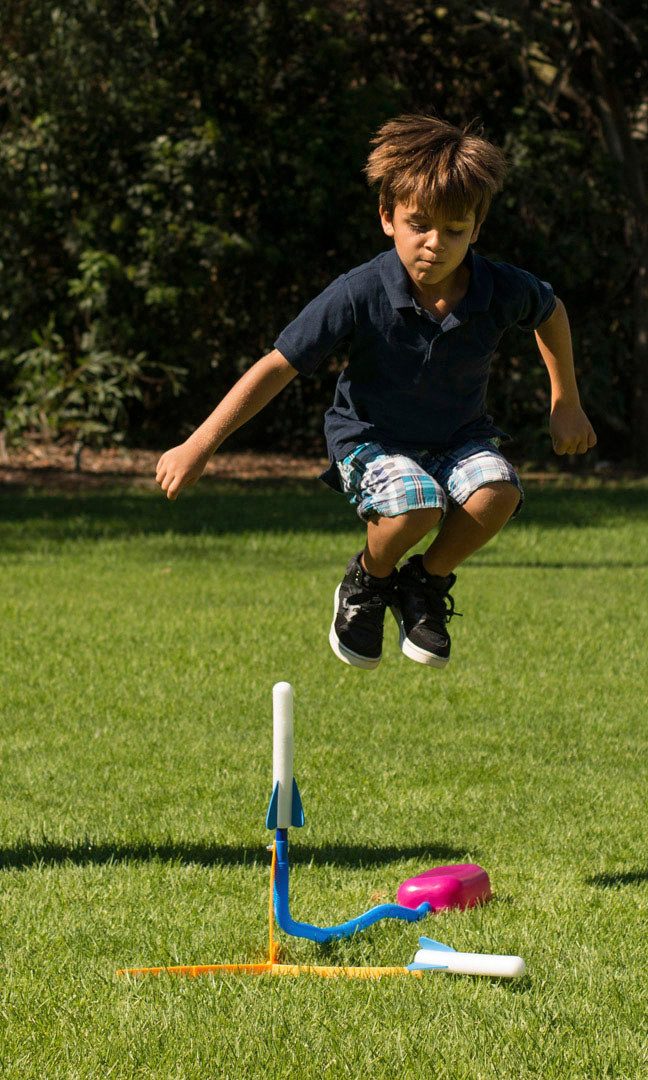 Stomp Rocket Spiel Jr. Glow Rocket - Glows in the Dark, Luftdruckraketen-Spiel
