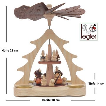 Dieter Legler GmbH & Co. KG Weihnachtspyramide Tisch Pyramide Schäfer 15x19x24 cm - Original Erzgebirge