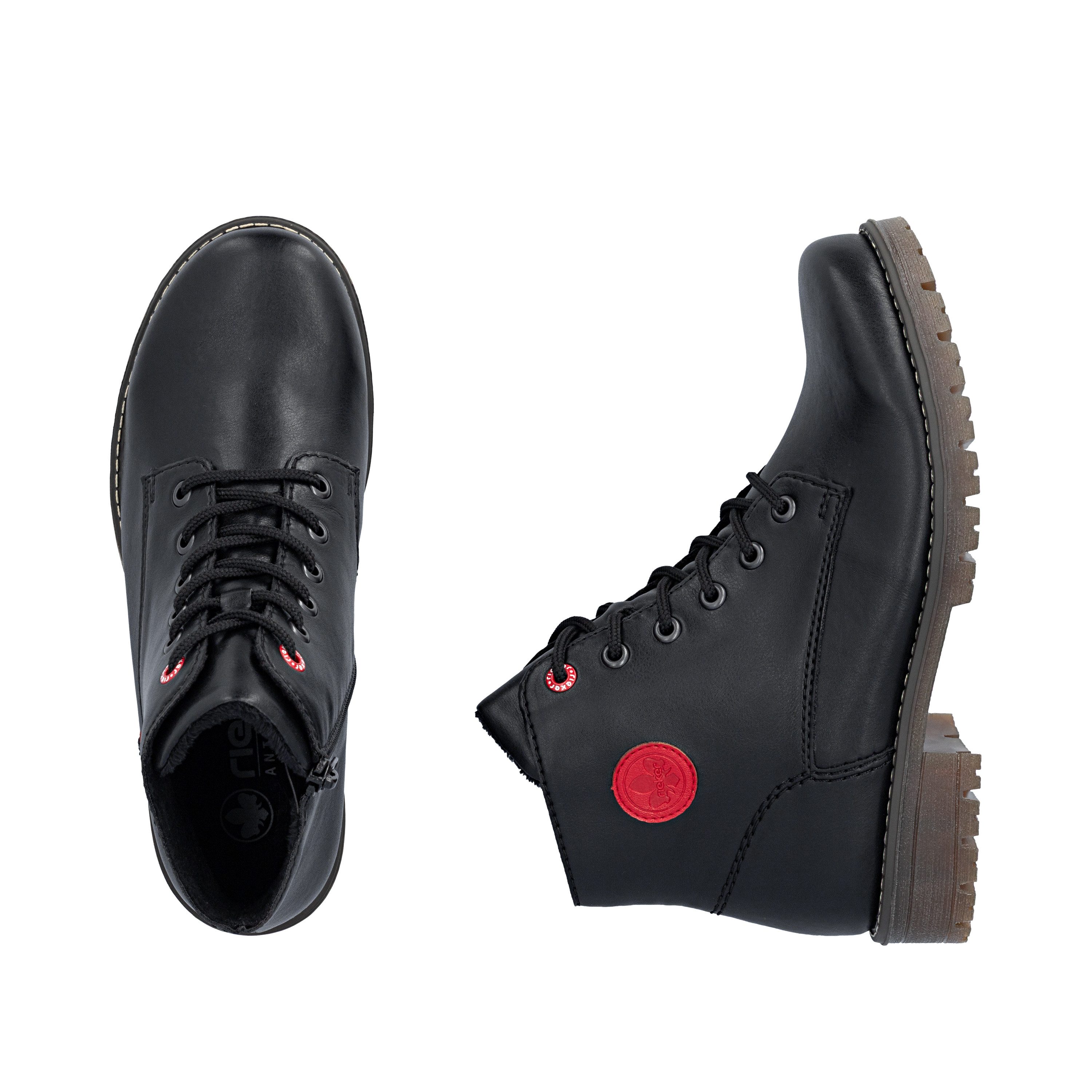Rieker Schnürstiefelette Ankleboots, Schnürboots, Klassik-Stiefelette mit Logoprägung