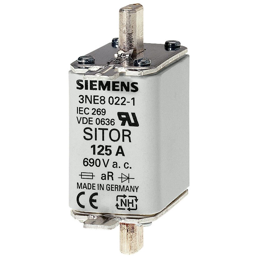 SIEMENS Stromverteiler Siemens 3NE80201 Sicherungseinsatz Sicherungsgröße = 0 80 A 690 V