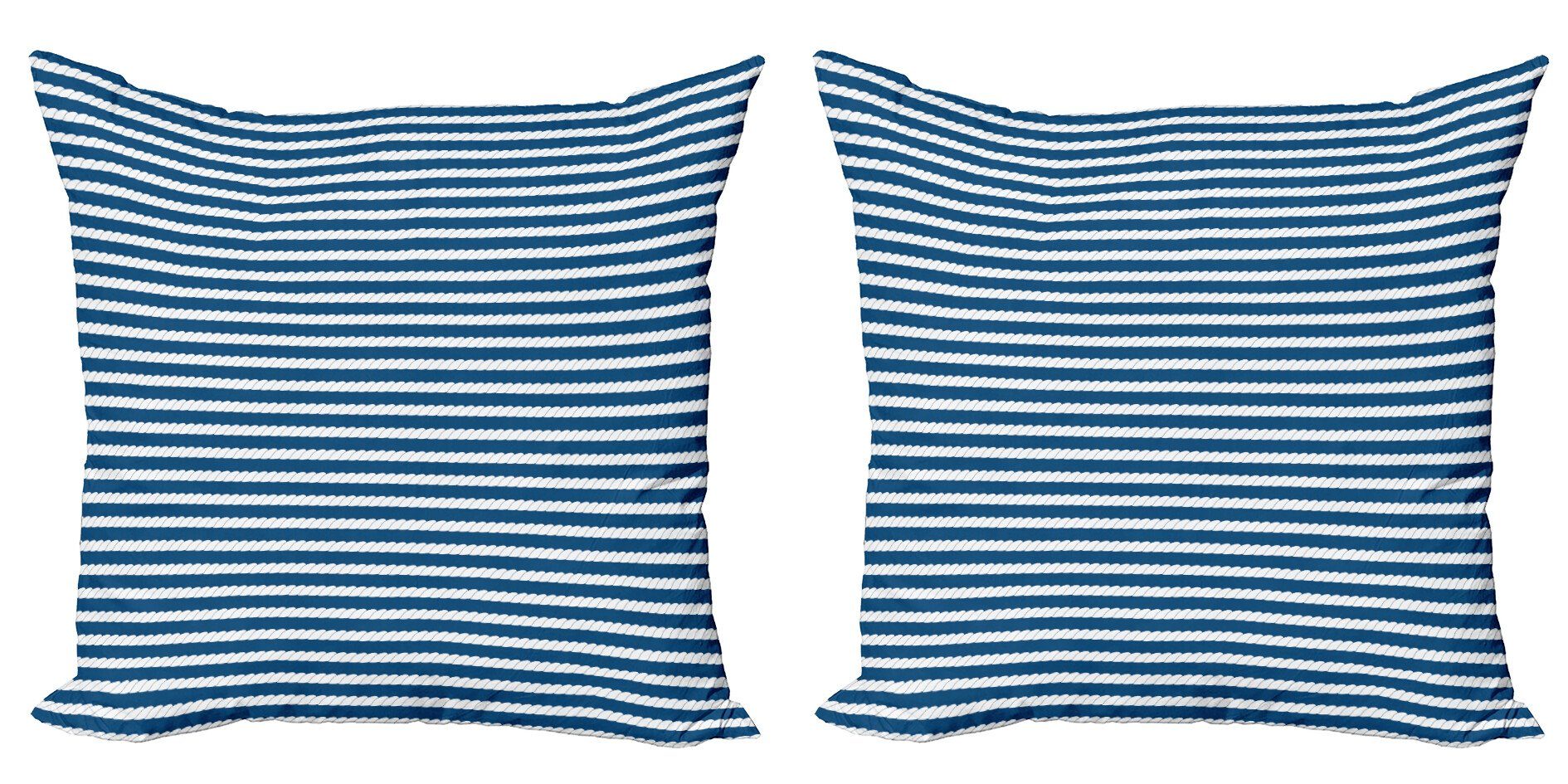 Kissenbezüge Modern Accent Doppelseitiger Digitaldruck, Abakuhaus (2 Stück), Marine Seil-Streifen-Muster