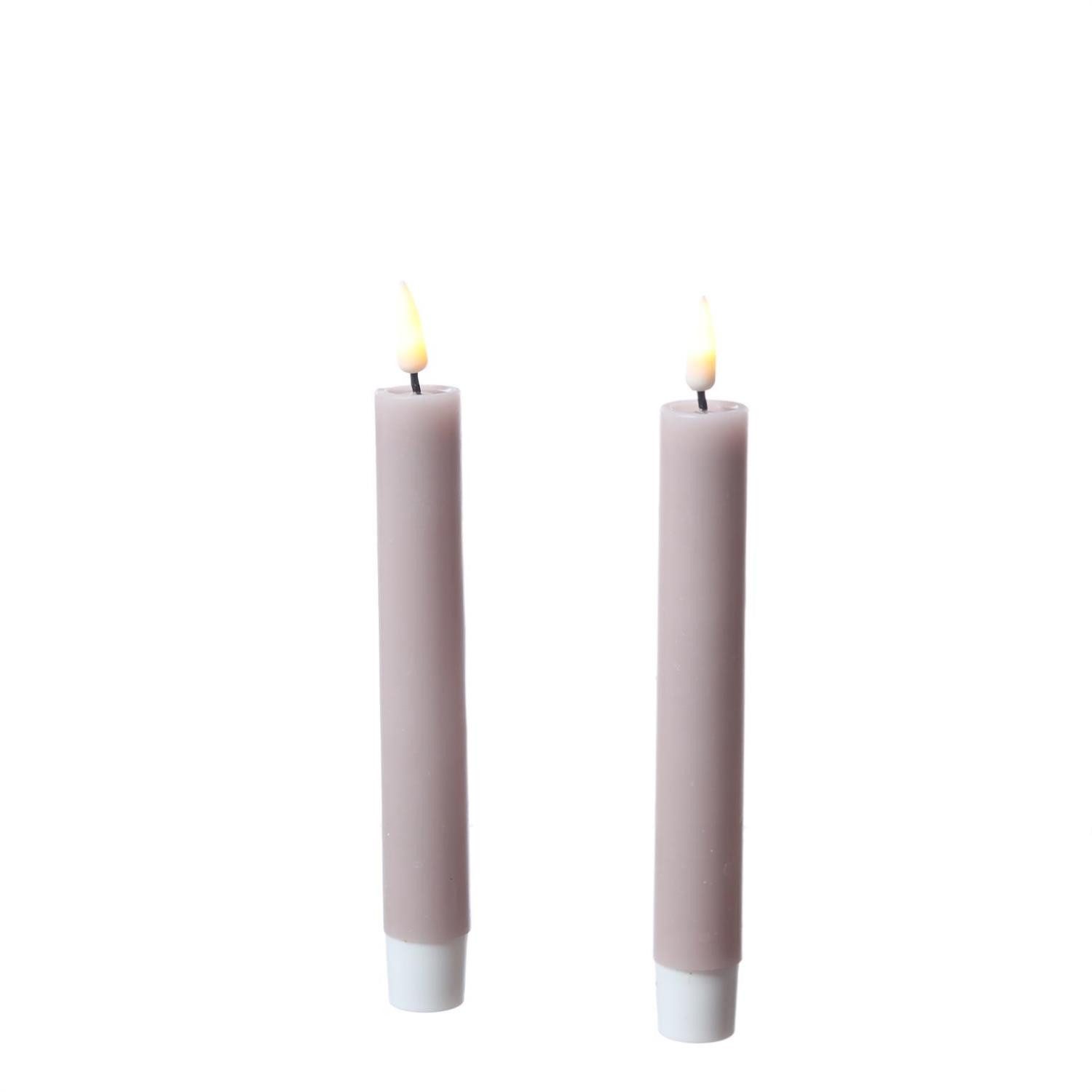 Deluxe Homeart LED-Kerze LED Stabkerzen Mia Tafelkerzen Echtwachs flackernd günstig online kaufen