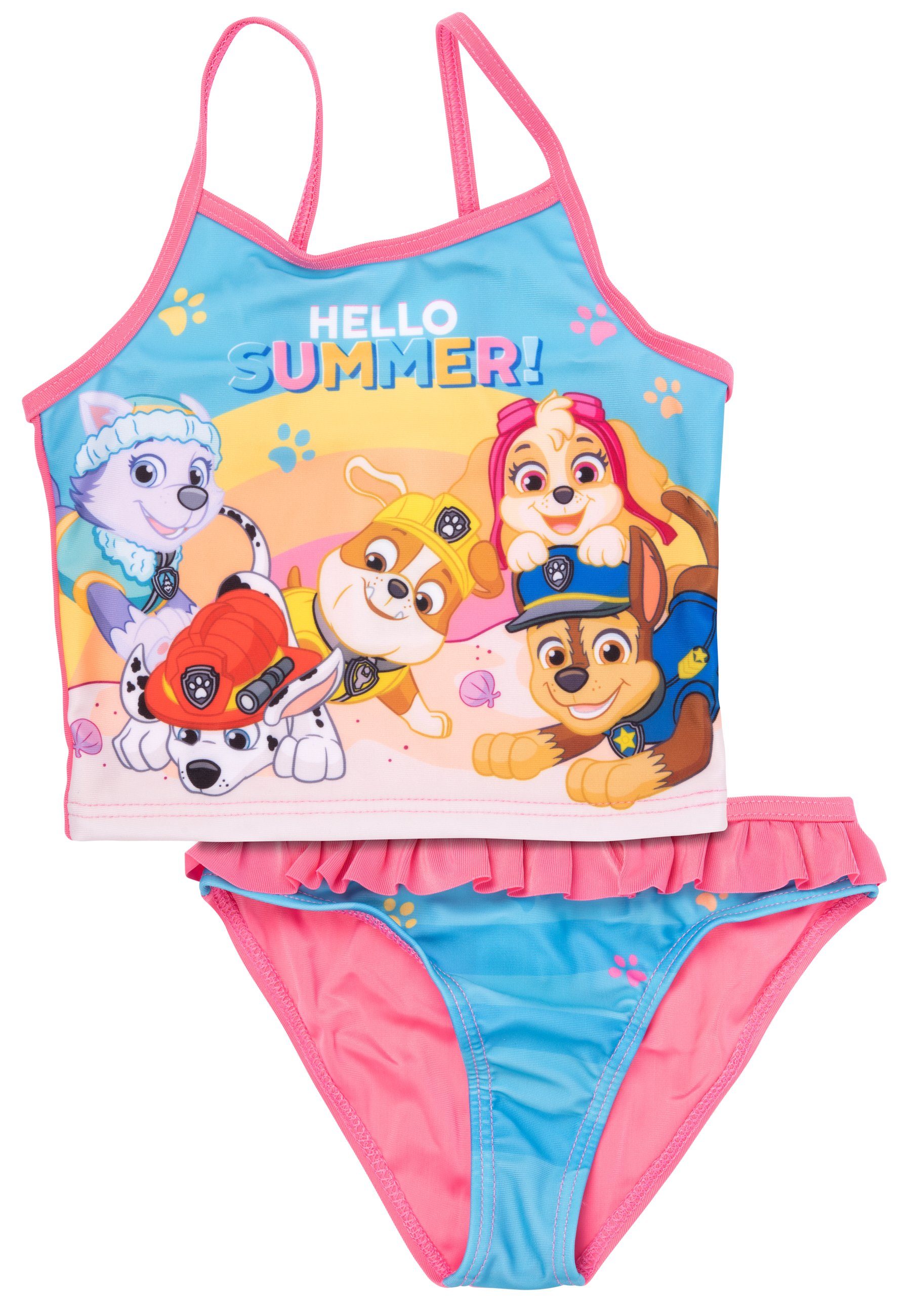 United Labels® Tankini mit Rüschen - Paw Patrol - Hello Summer!