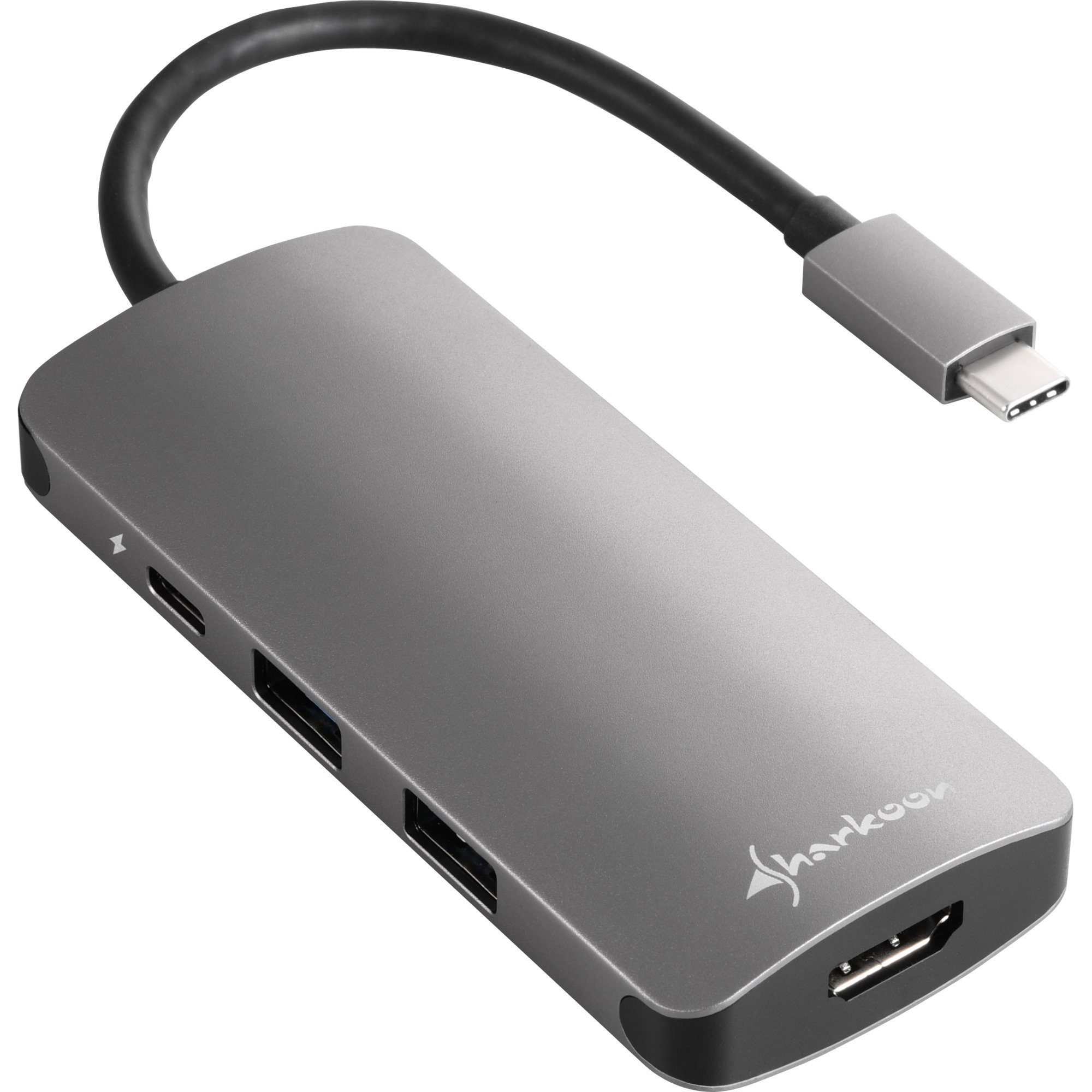 Laptop-Dockingstation Sharkoon USB 3.0 Type C Multiport Adapter