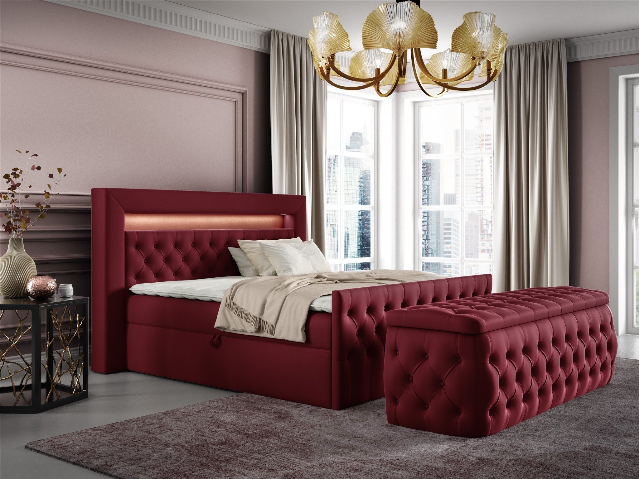 Fun Möbel Boxbett Schlafzimmerbett SEVRA Nr.4 günstig online kaufen